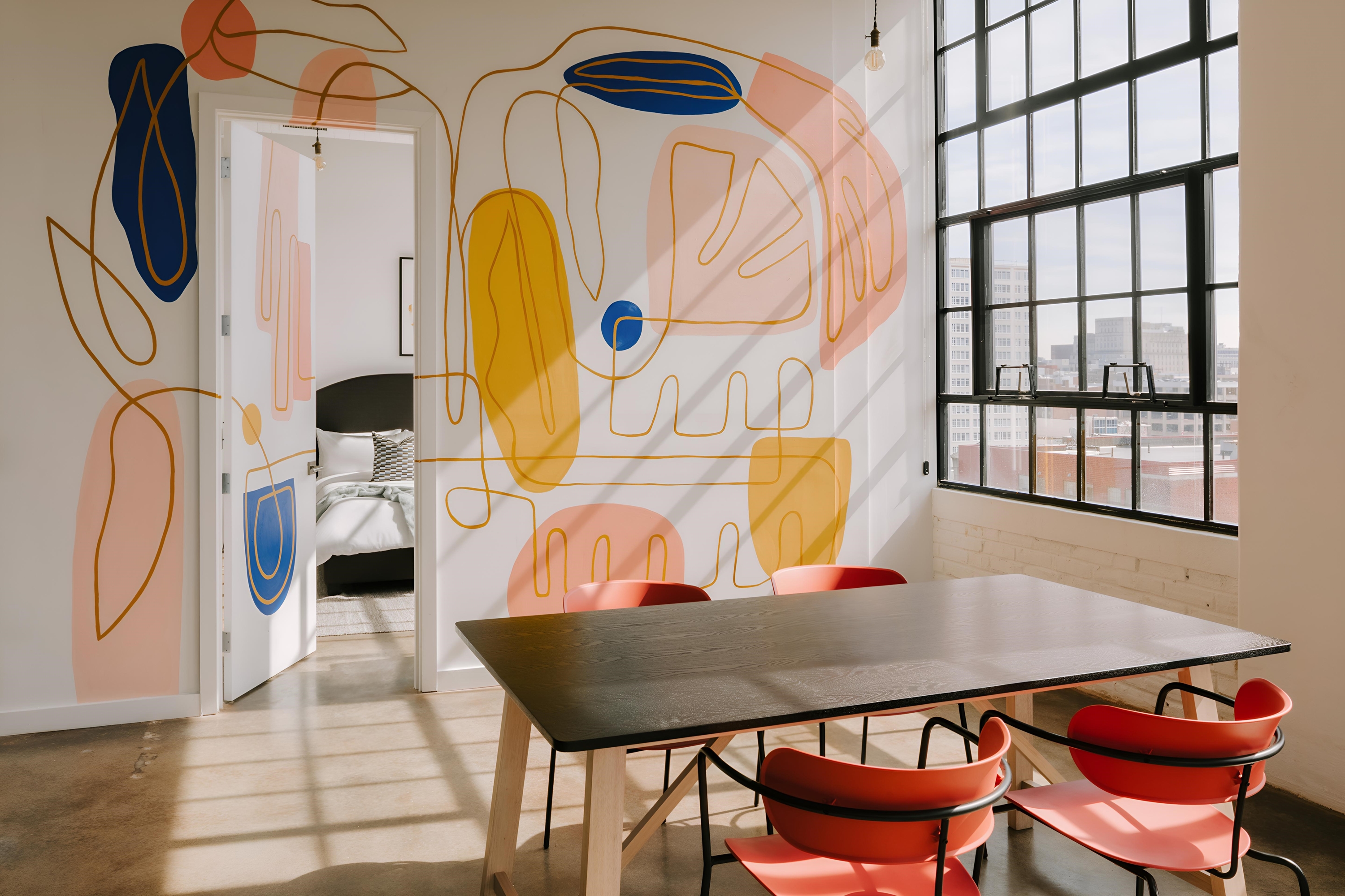 Guest room at the The Heid Lofts by Reside, a Wyndham Residence in Philadelphia, Pennsylvania