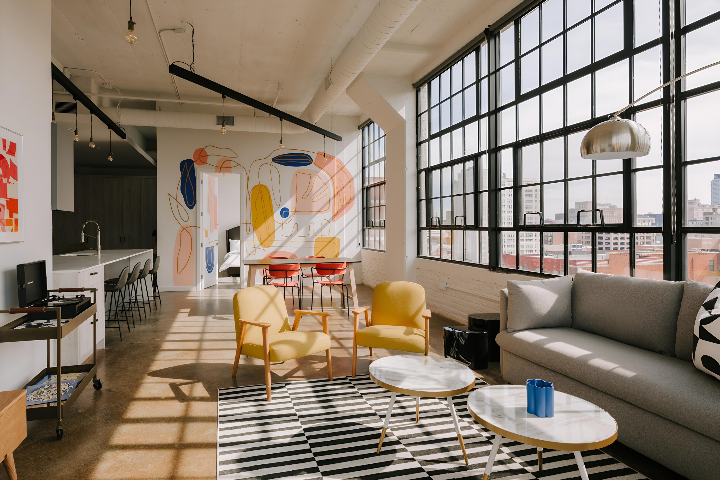 Guest room at the The Heid Lofts by Reside, a Wyndham Residence in Philadelphia, Pennsylvania