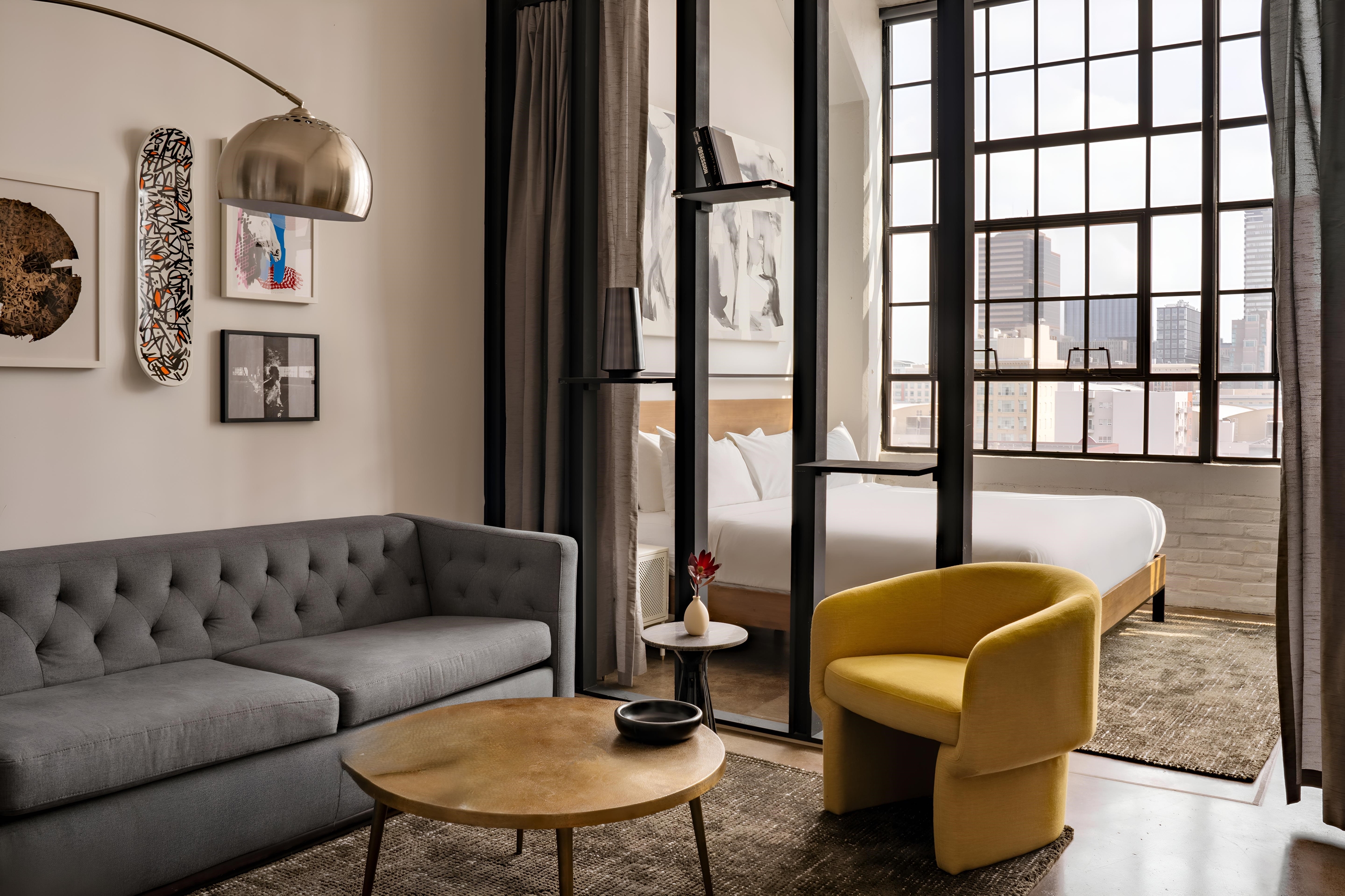 Guest room at the The Heid Lofts by Reside, a Wyndham Residence in Philadelphia, Pennsylvania