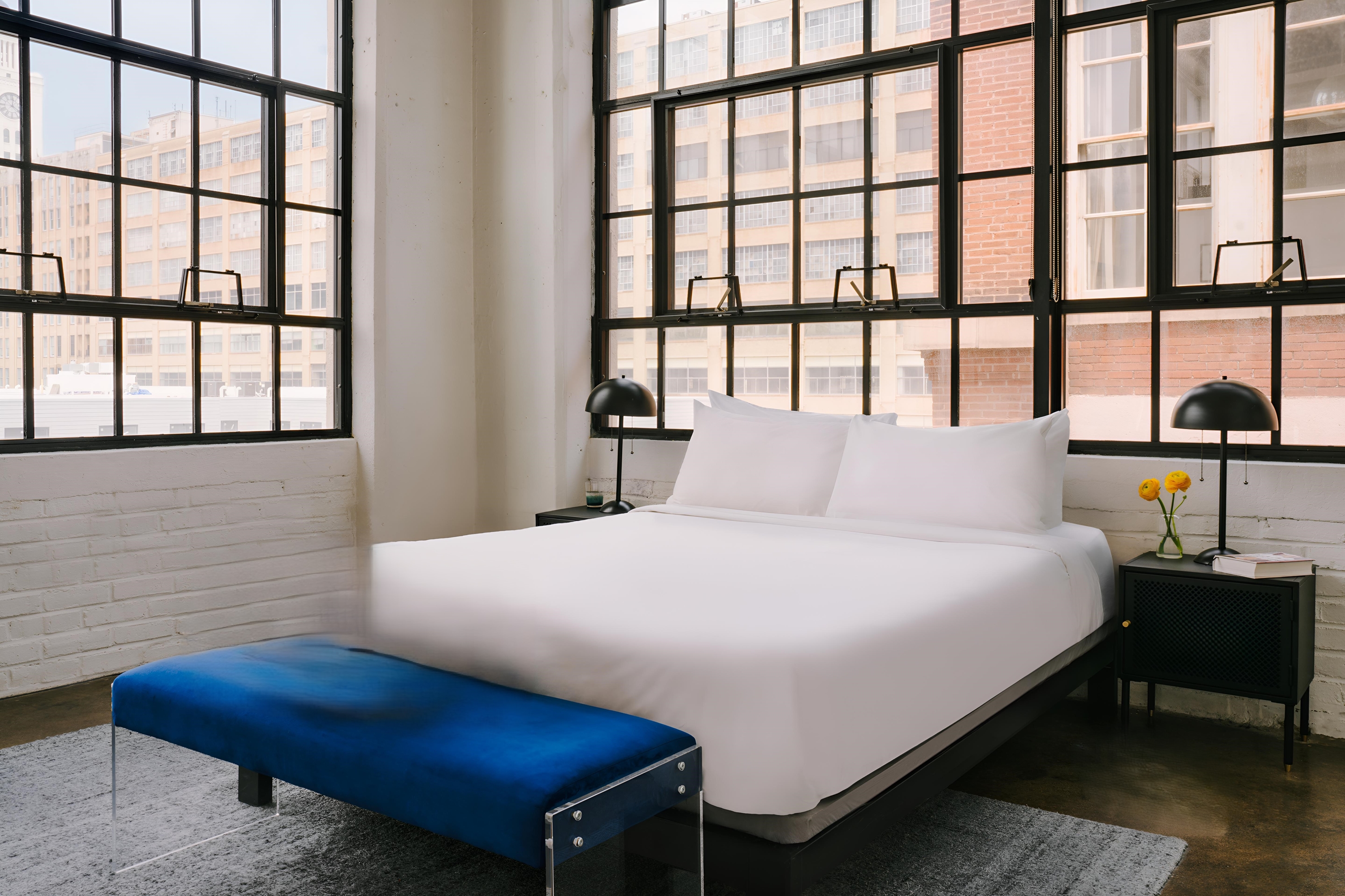 Guest room at the The Heid Lofts by Reside, a Wyndham Residence in Philadelphia, Pennsylvania