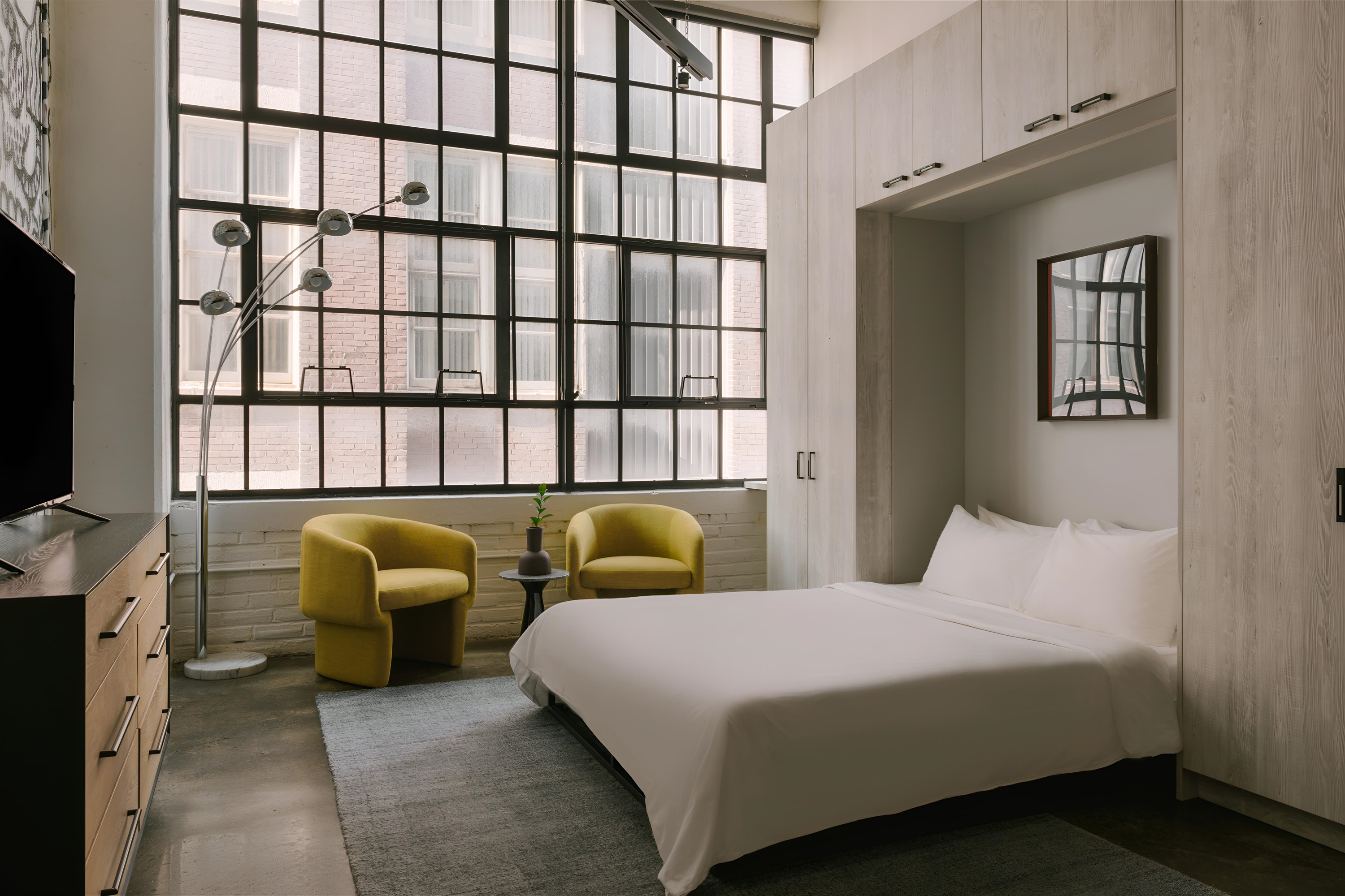 Guest room at the The Heid Lofts by Reside, a Wyndham Residence in Philadelphia, Pennsylvania