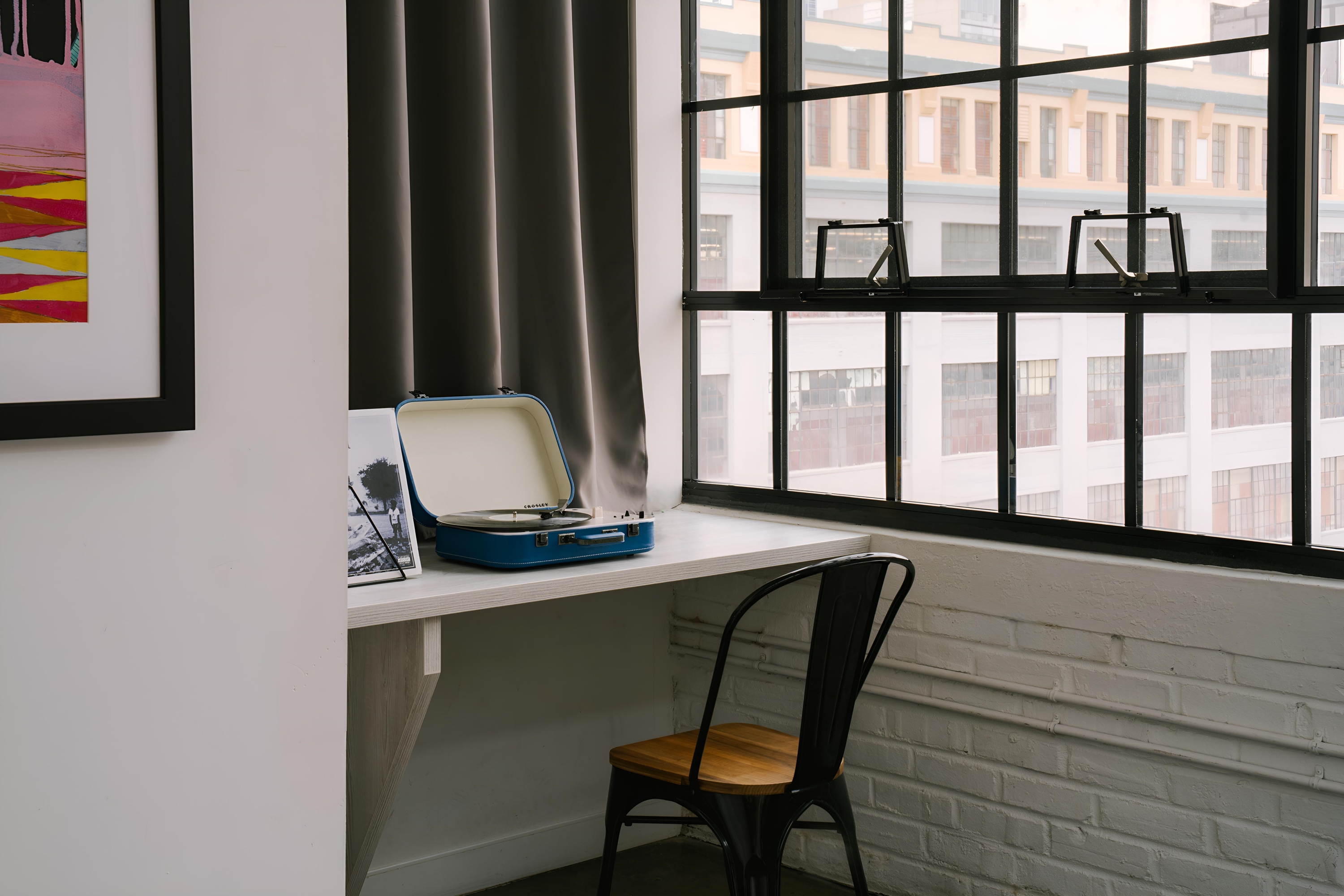 Guest room feature at the The Heid Lofts by Reside, a Wyndham Residence in Philadelphia, Pennsylvania