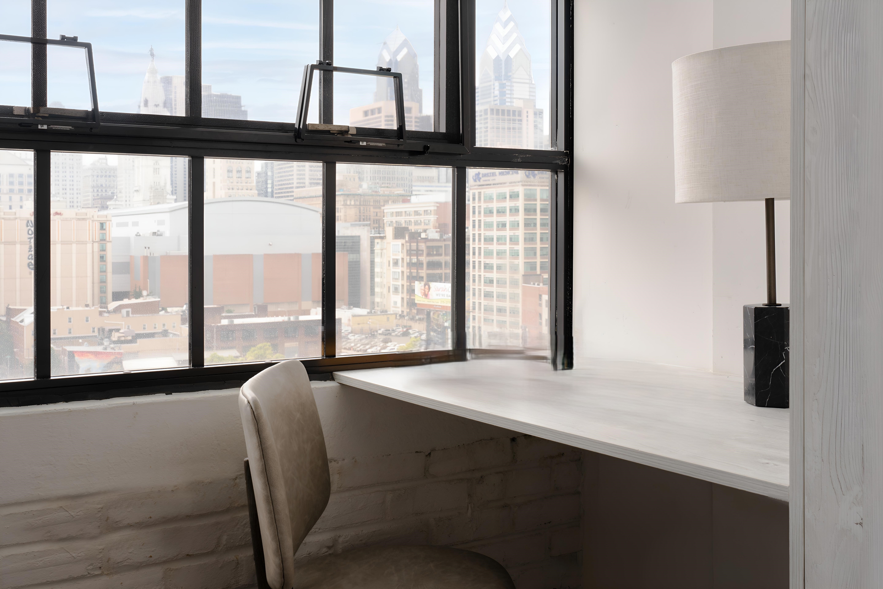 Guest room feature at the The Heid Lofts by Reside, a Wyndham Residence in Philadelphia, Pennsylvania