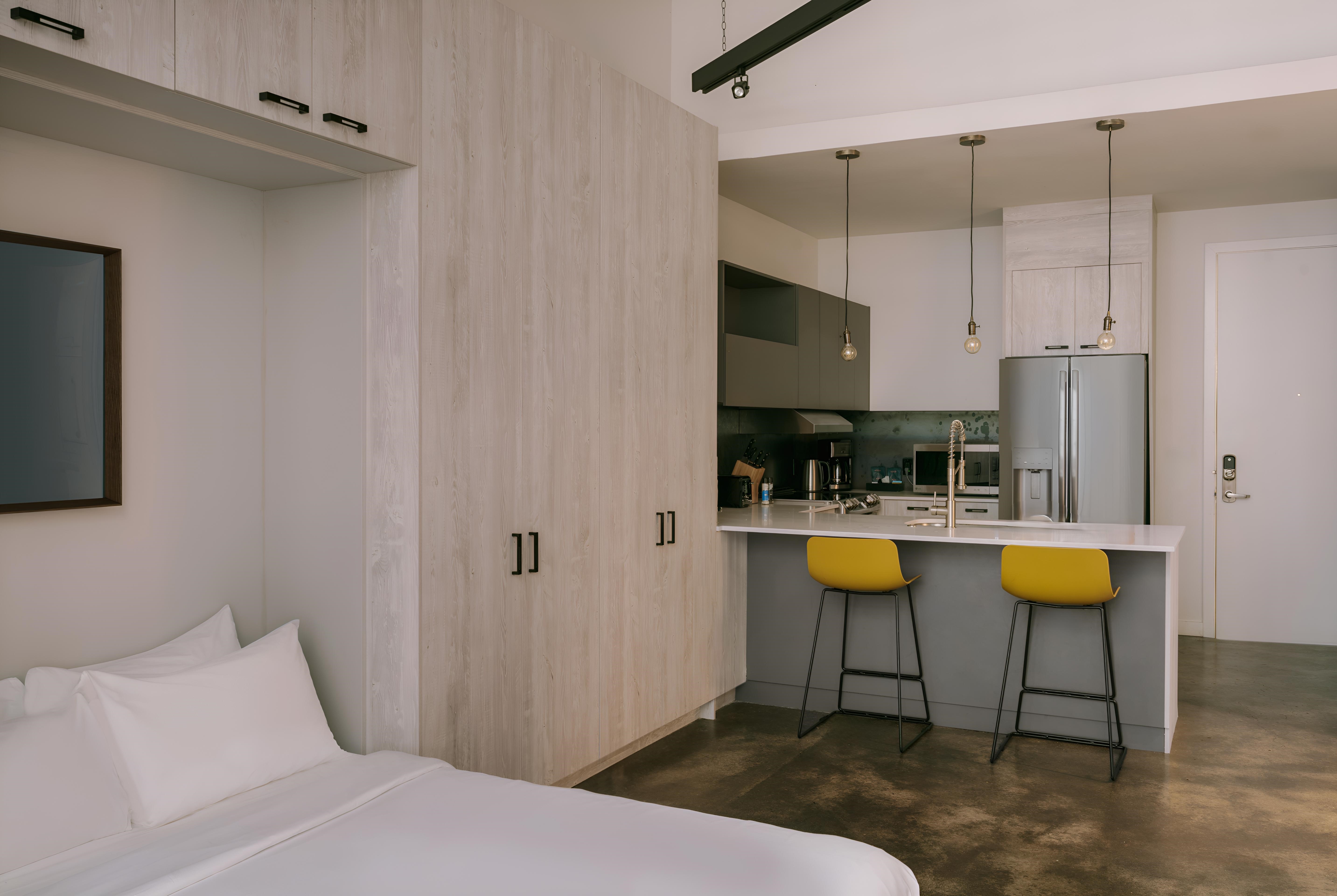 Guest room at the The Heid Lofts by Reside, a Wyndham Residence in Philadelphia, Pennsylvania