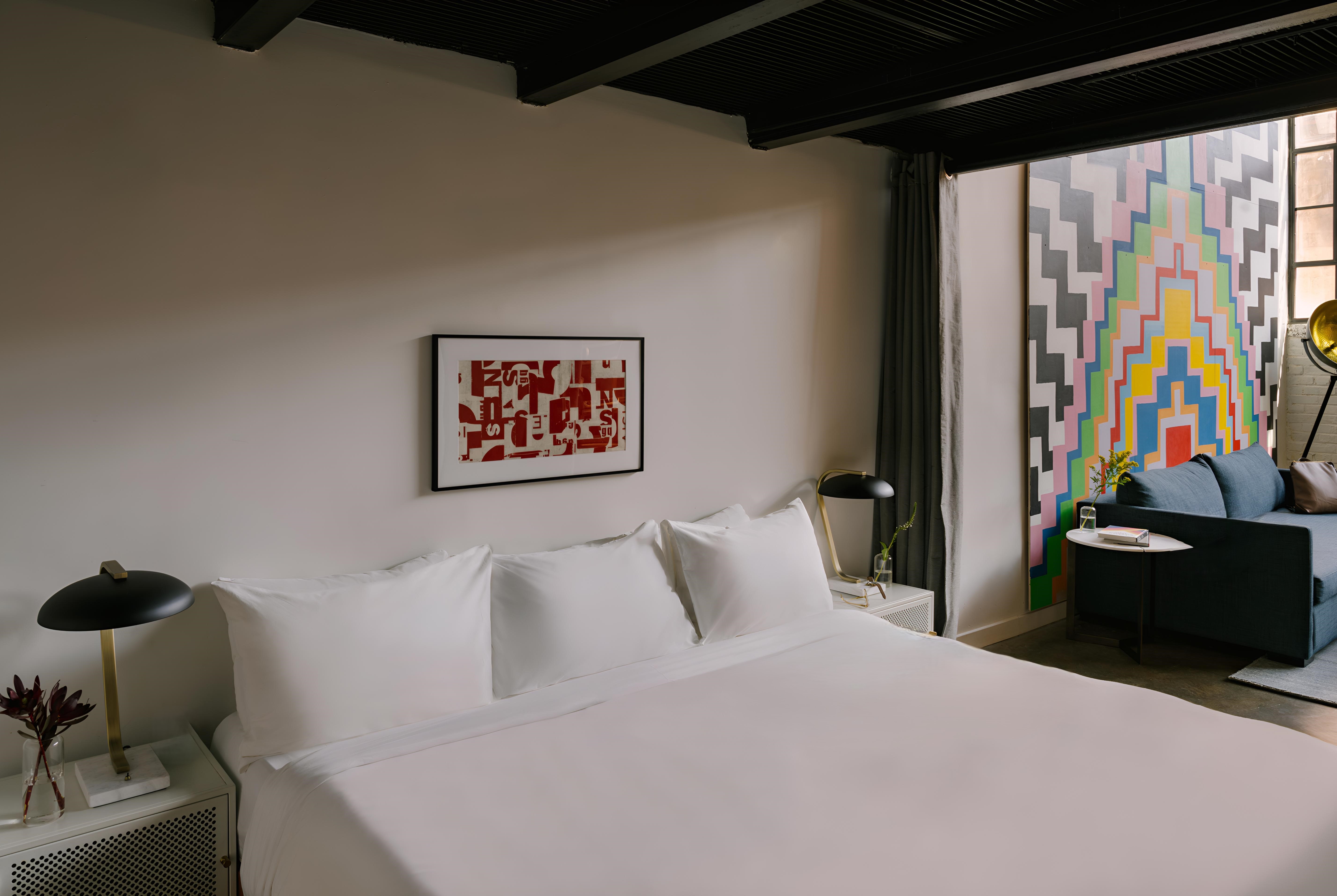 Guest room at the The Heid Lofts by Reside, a Wyndham Residence in Philadelphia, Pennsylvania