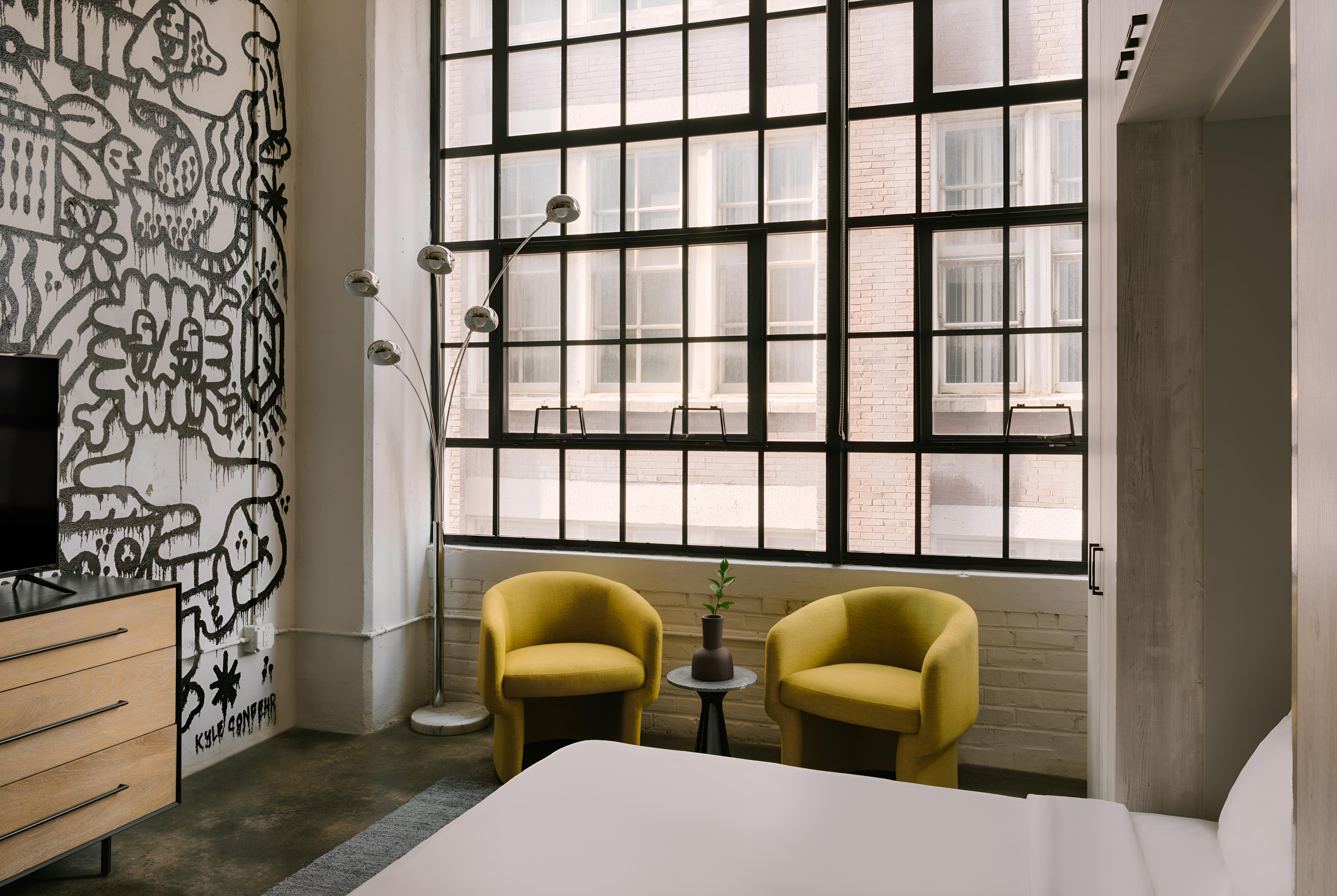 Guest room at the The Heid Lofts by Reside, a Wyndham Residence in Philadelphia, Pennsylvania