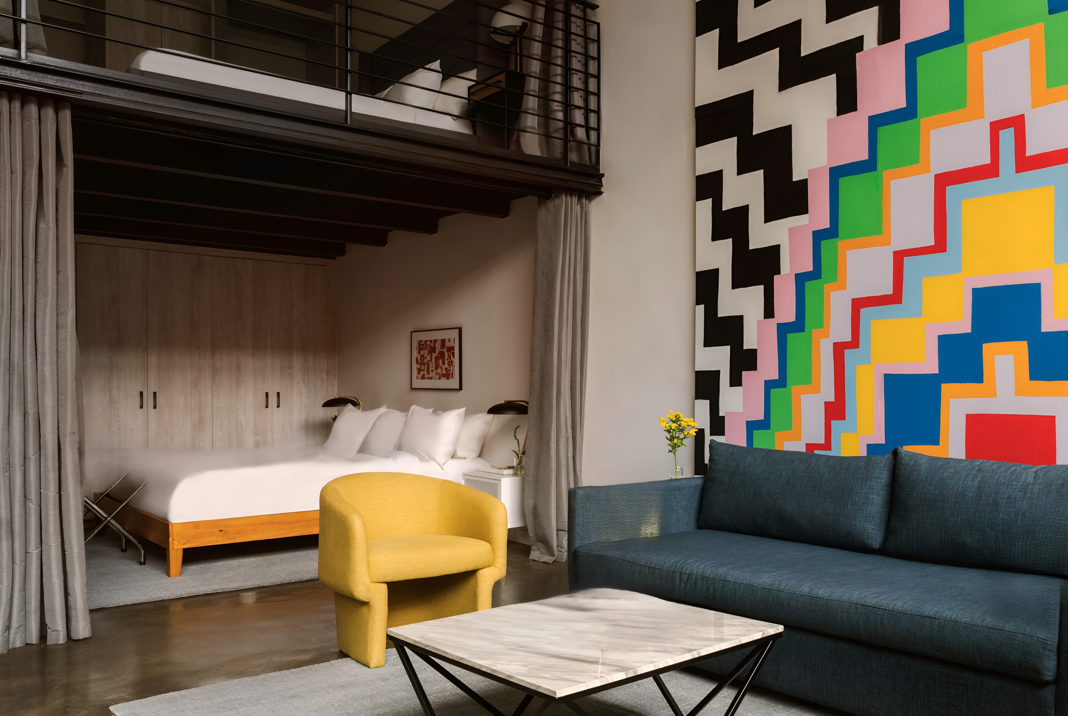 Guest room at the The Heid Lofts by Reside, a Wyndham Residence in Philadelphia, Pennsylvania