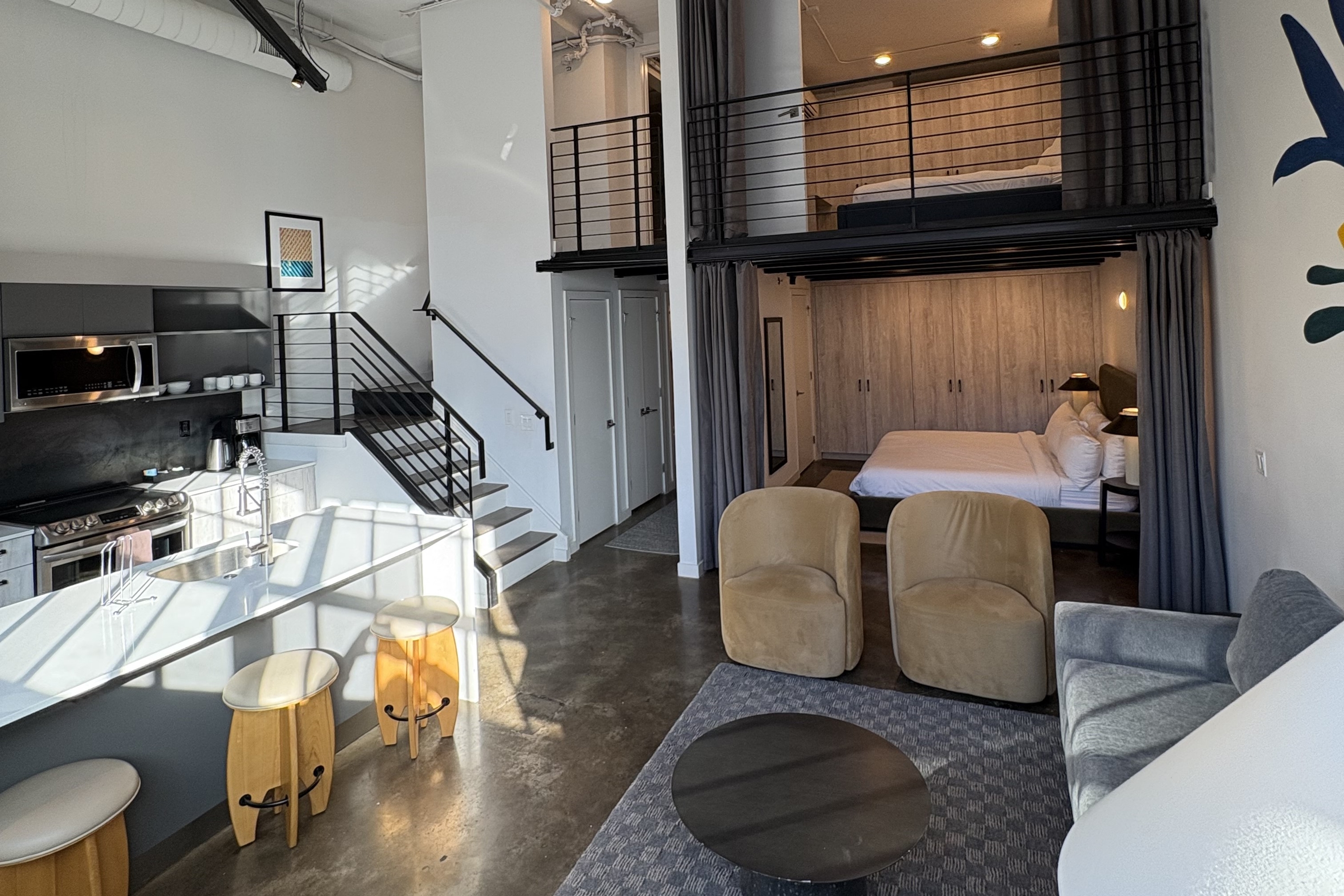 Guest room at the The Heid Lofts by Reside, a Wyndham Residence in Philadelphia, Pennsylvania