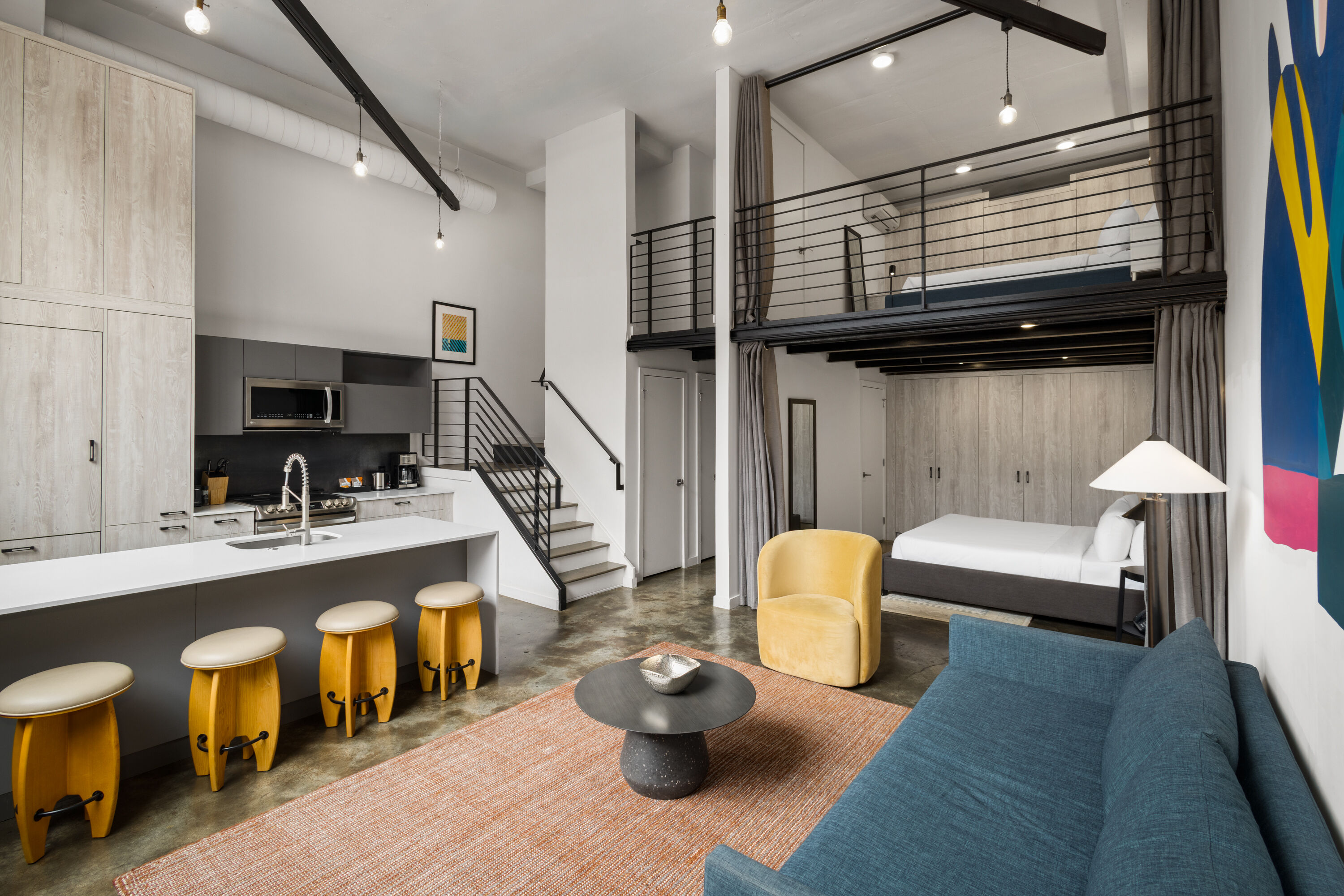 The Heid Lofts by Reside, a Wyndham Residence suite in Philadelphia, Pennsylvania