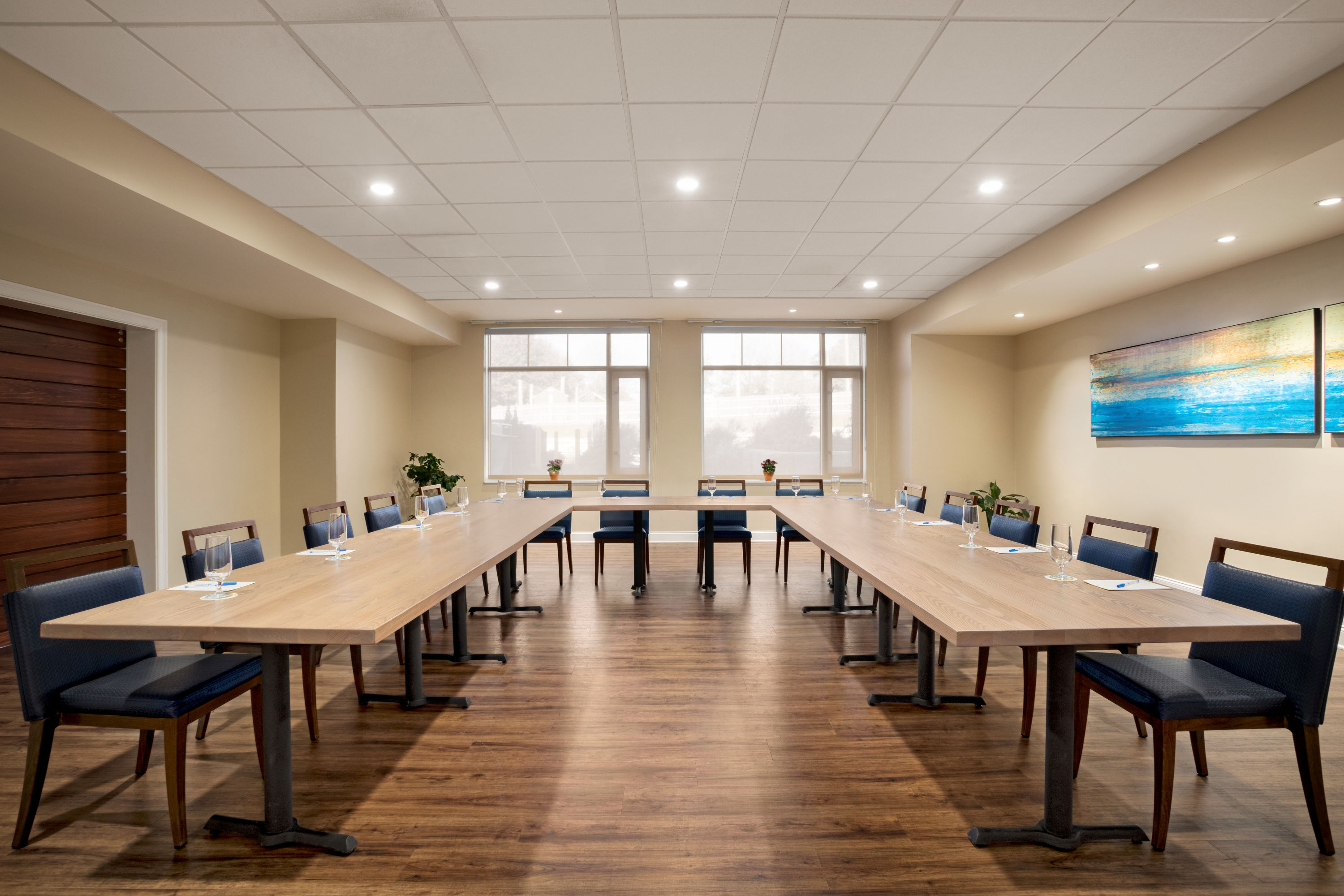 U-shape meeting room at Wyndham Newport Hotel in Middletown, Rhode Island