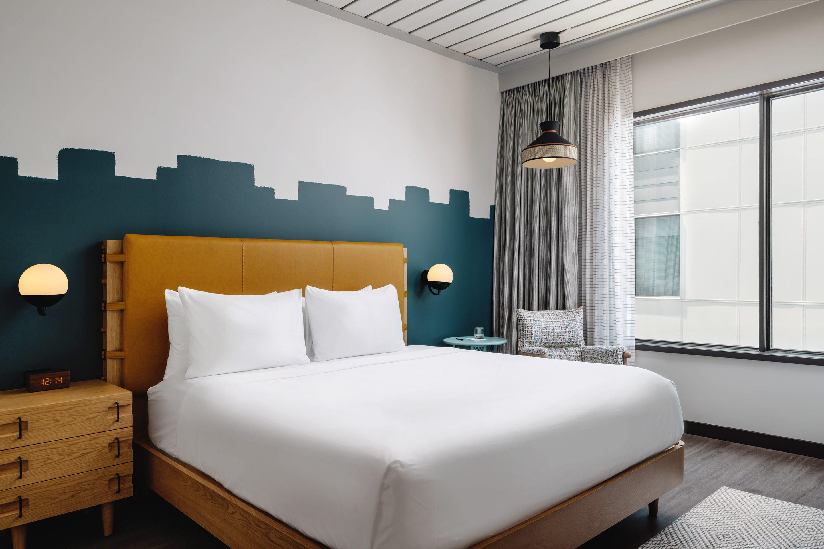 Guest room at the Origin Austin, a Wyndham Hotel in Austin, Texas