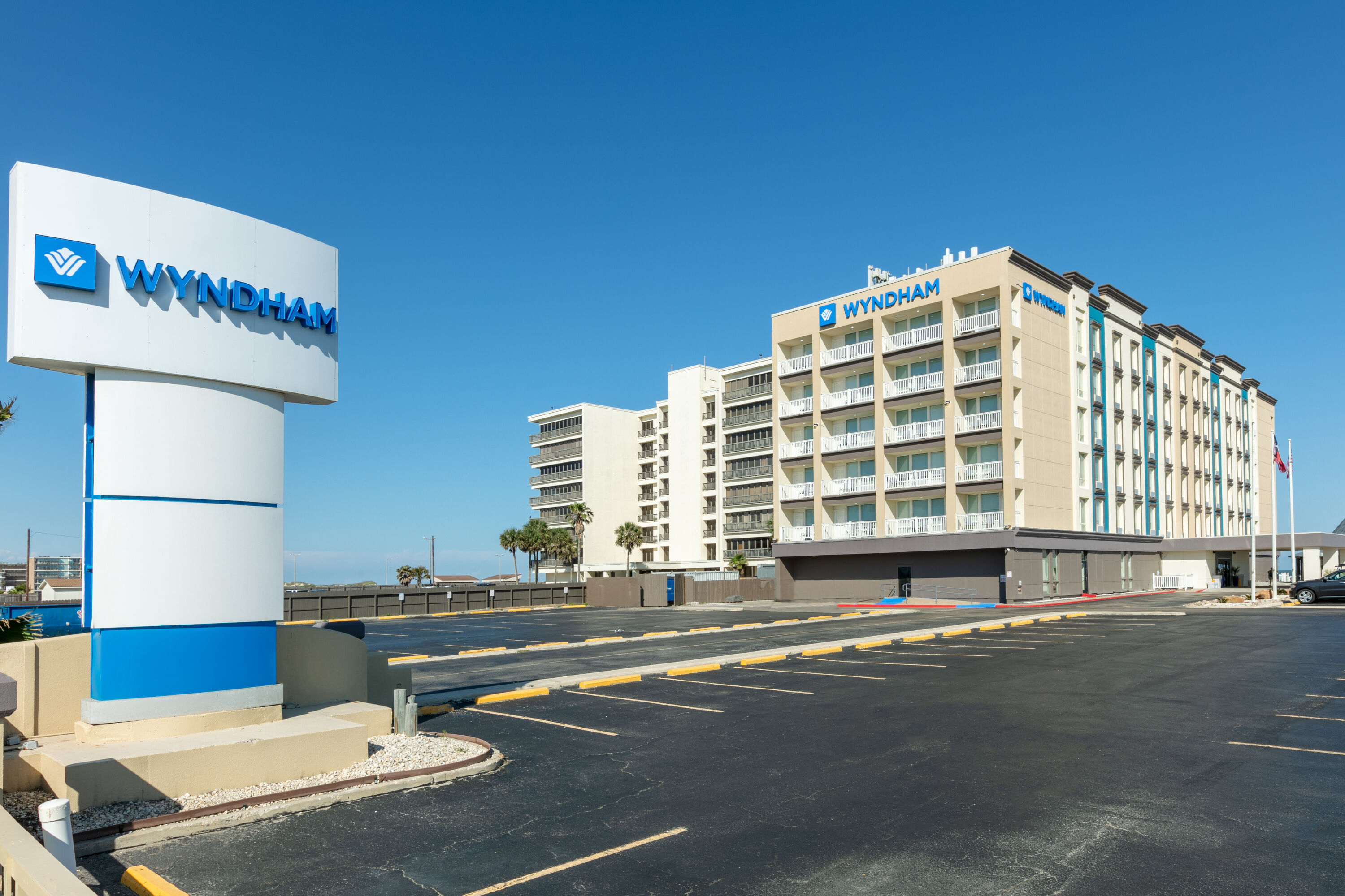 Exterior Day Image of Wyndham Corpus Christi Resort North Padre Island hotel in Corpus Christi, Texas
