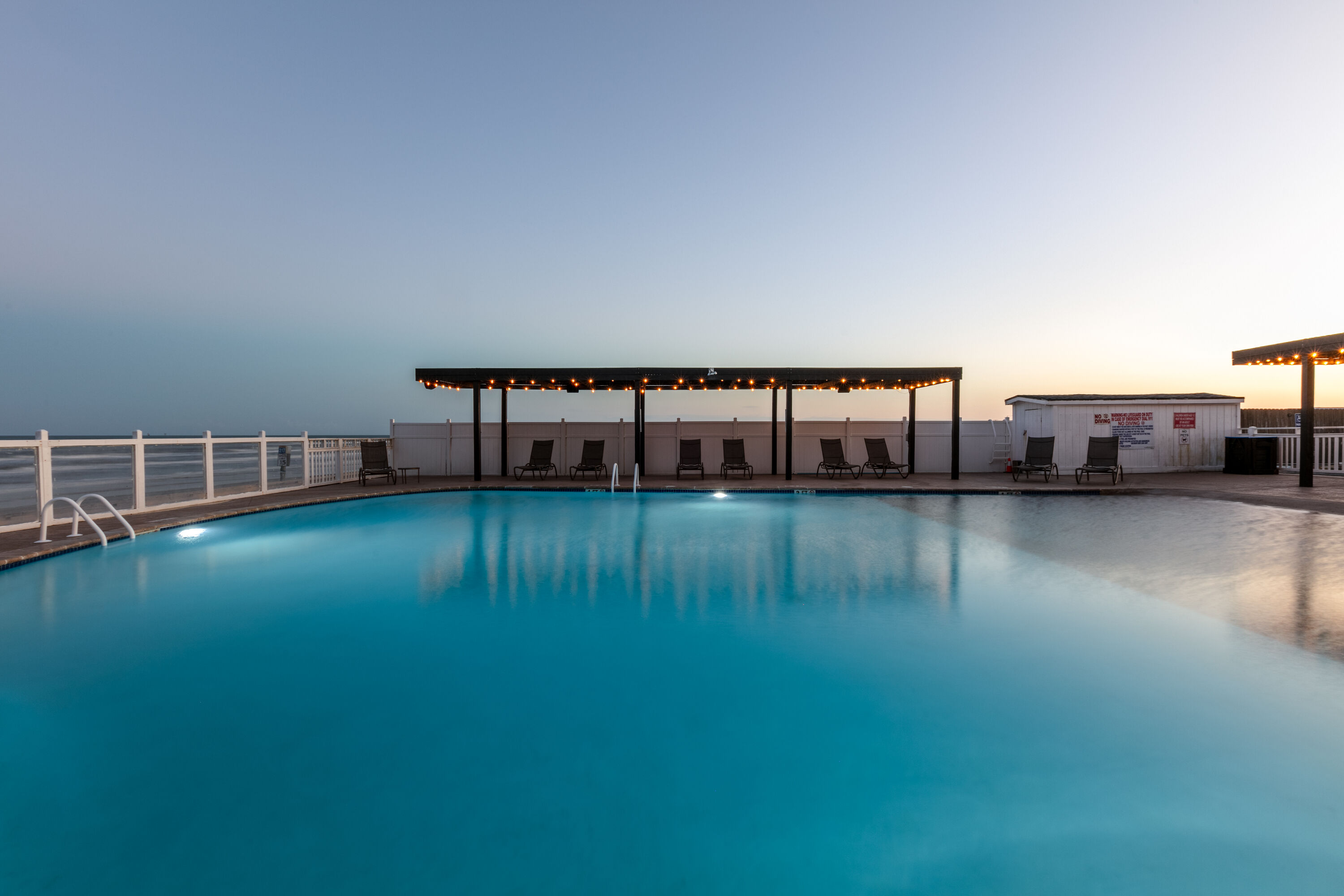 Pool night image at the Wyndham Corpus Christi Resort North Padre Island in Corpus Christi, Texas