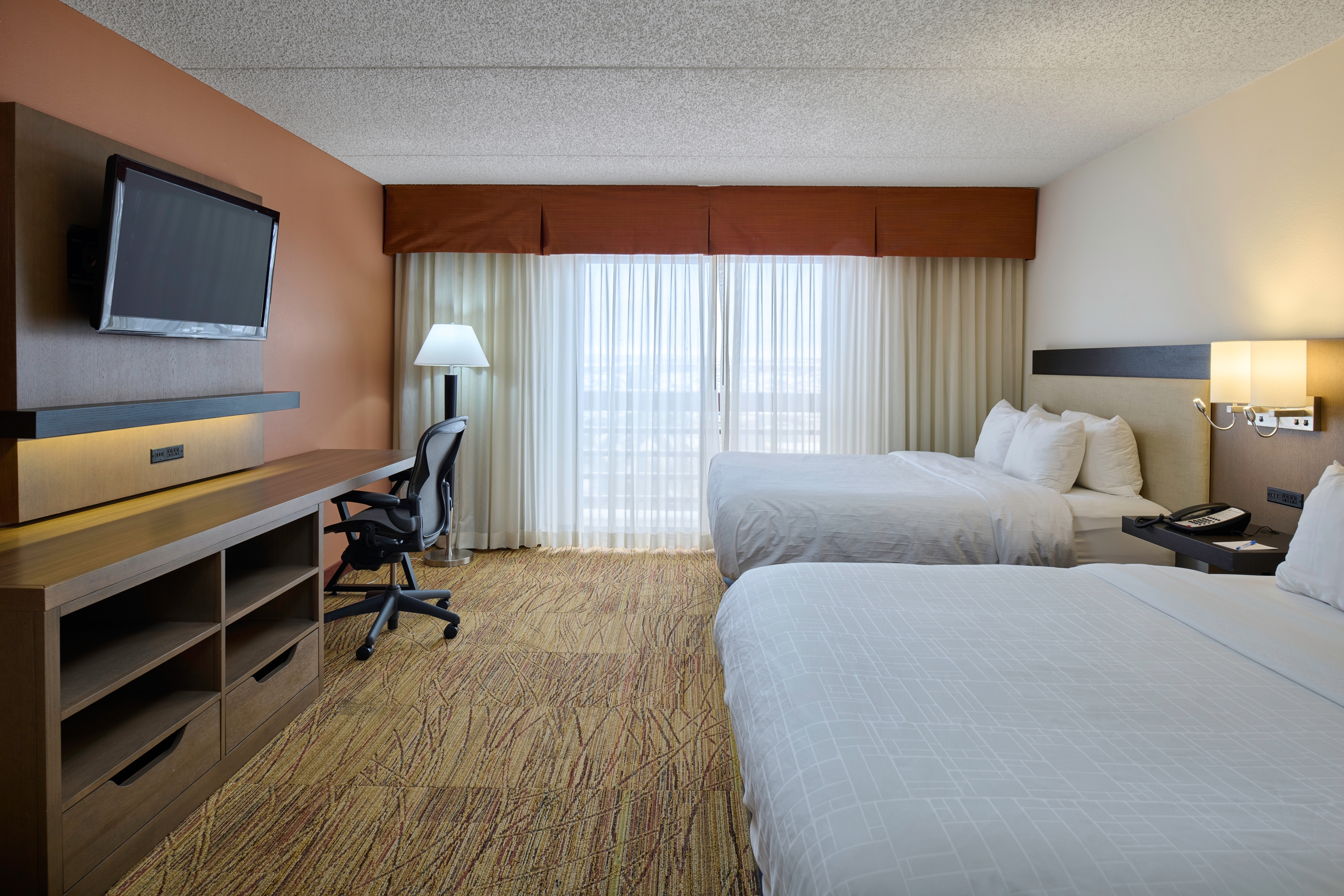 Guest room at the Wyndham El Paso Airport Hotel and Water Park in El Paso, Texas