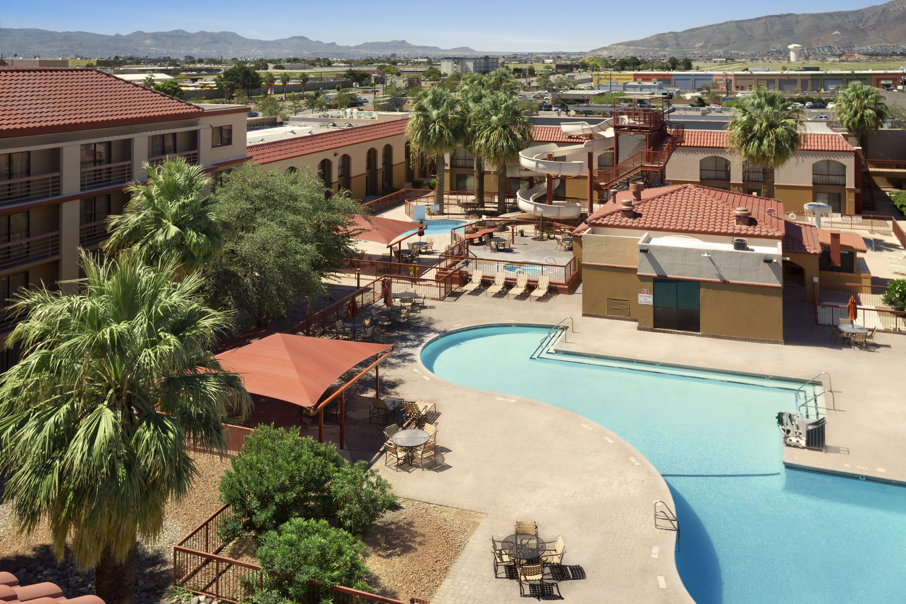 Pool at the Wyndham El Paso Airport Hotel and Water Park in El Paso, Texas
