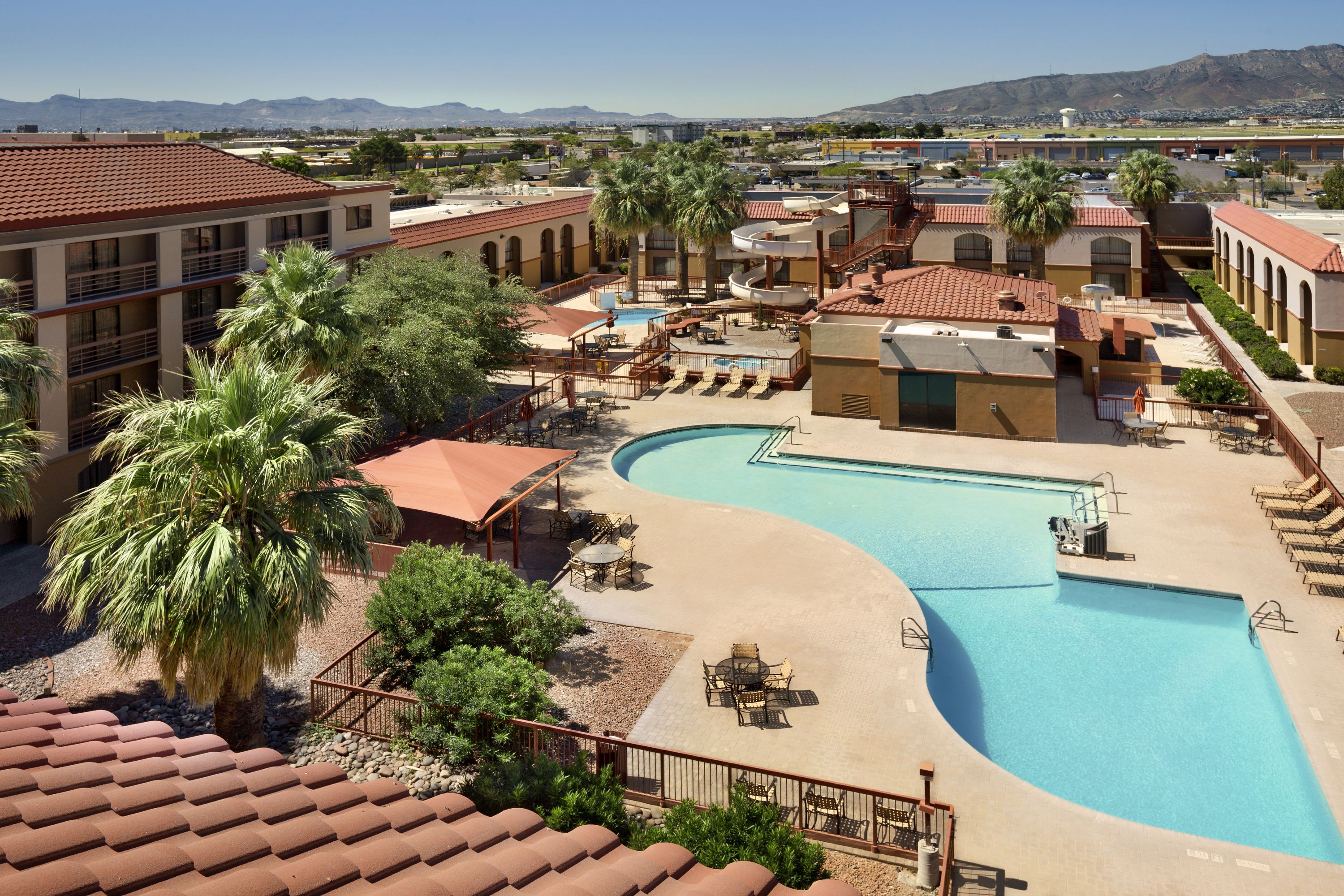 Pool at the Wyndham El Paso Airport Hotel and Water Park in El Paso, Texas
