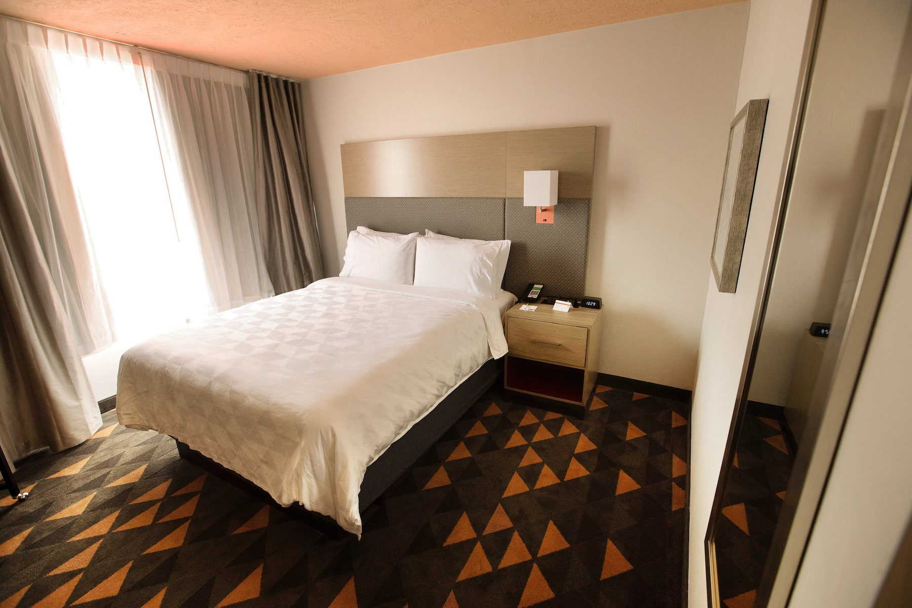 Guest room at the Wyndham Houston Hobby Airport in Houston, Texas