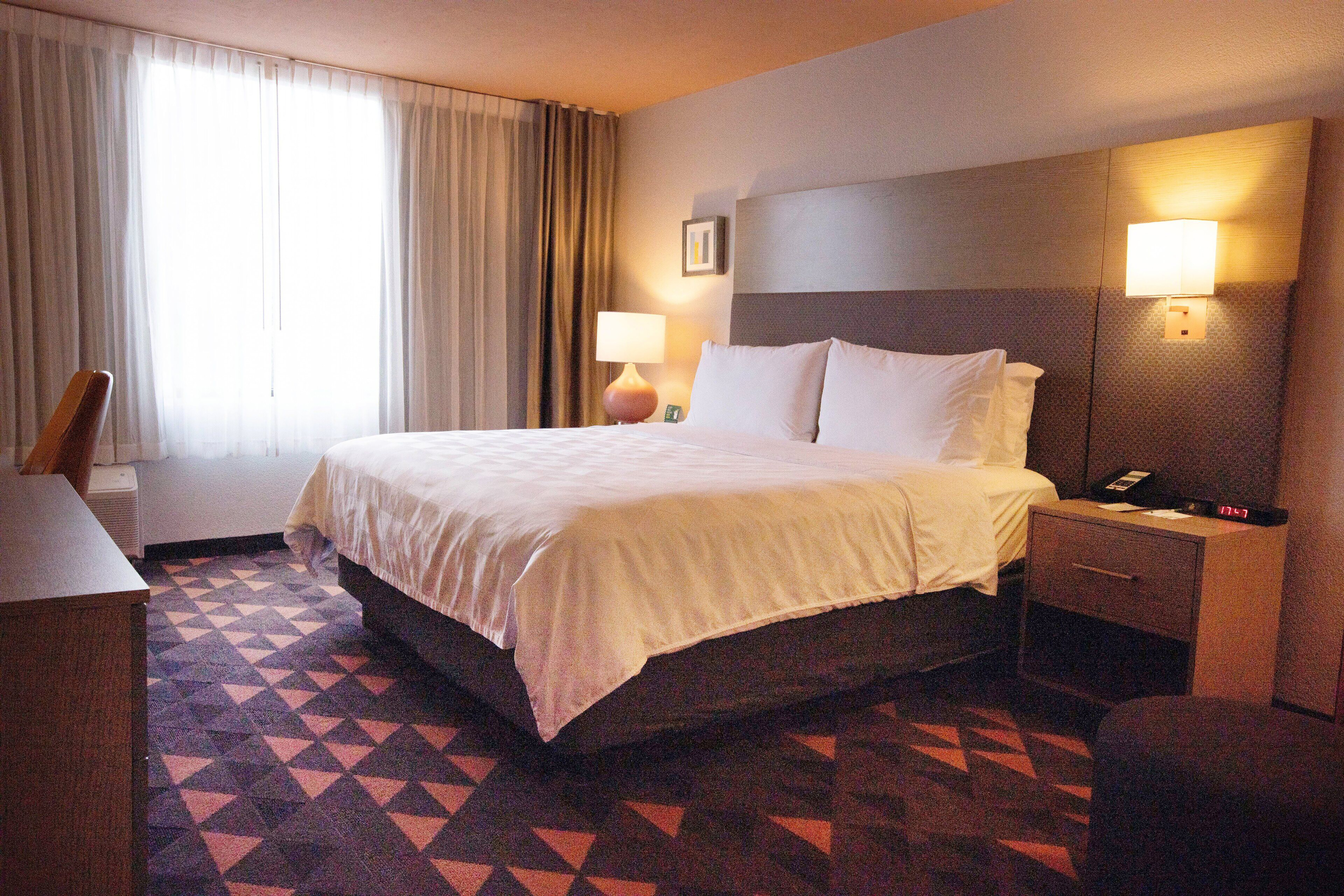 Guest room at the Wyndham Houston Hobby Airport in Houston, Texas