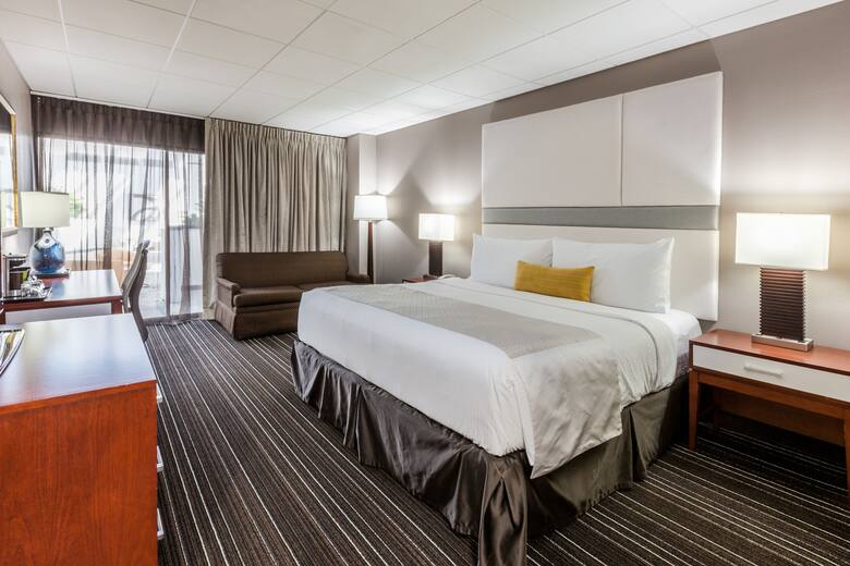 Guest room at the Wyndham Houston West Energy Corridor in Houston, Texas