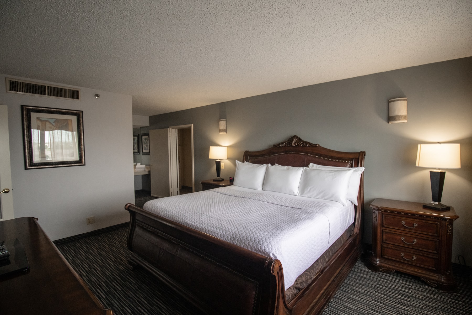 Guest room at the Wyndham Houston near NRG Park/Medical Center in Houston, Texas
