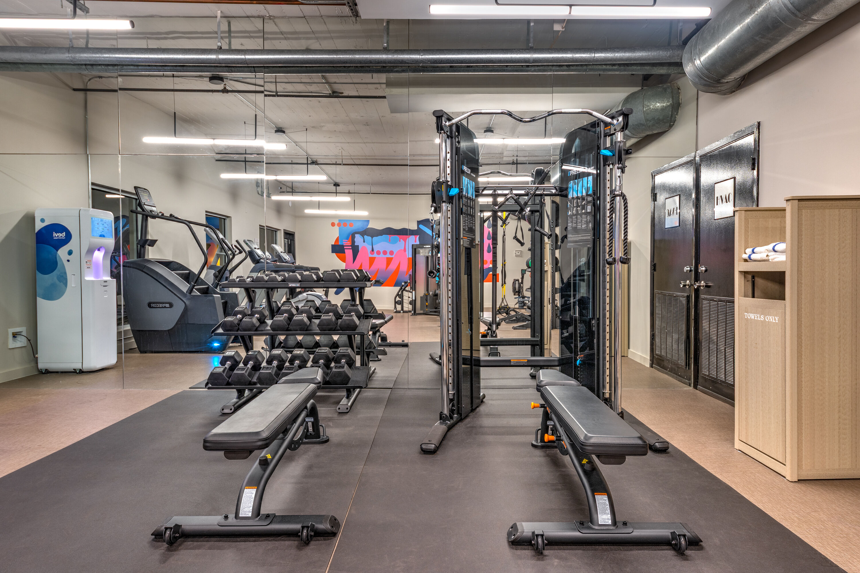 Fitness room at Reside Houston Downtown, a Wyndham Residence in Houston, Texas
