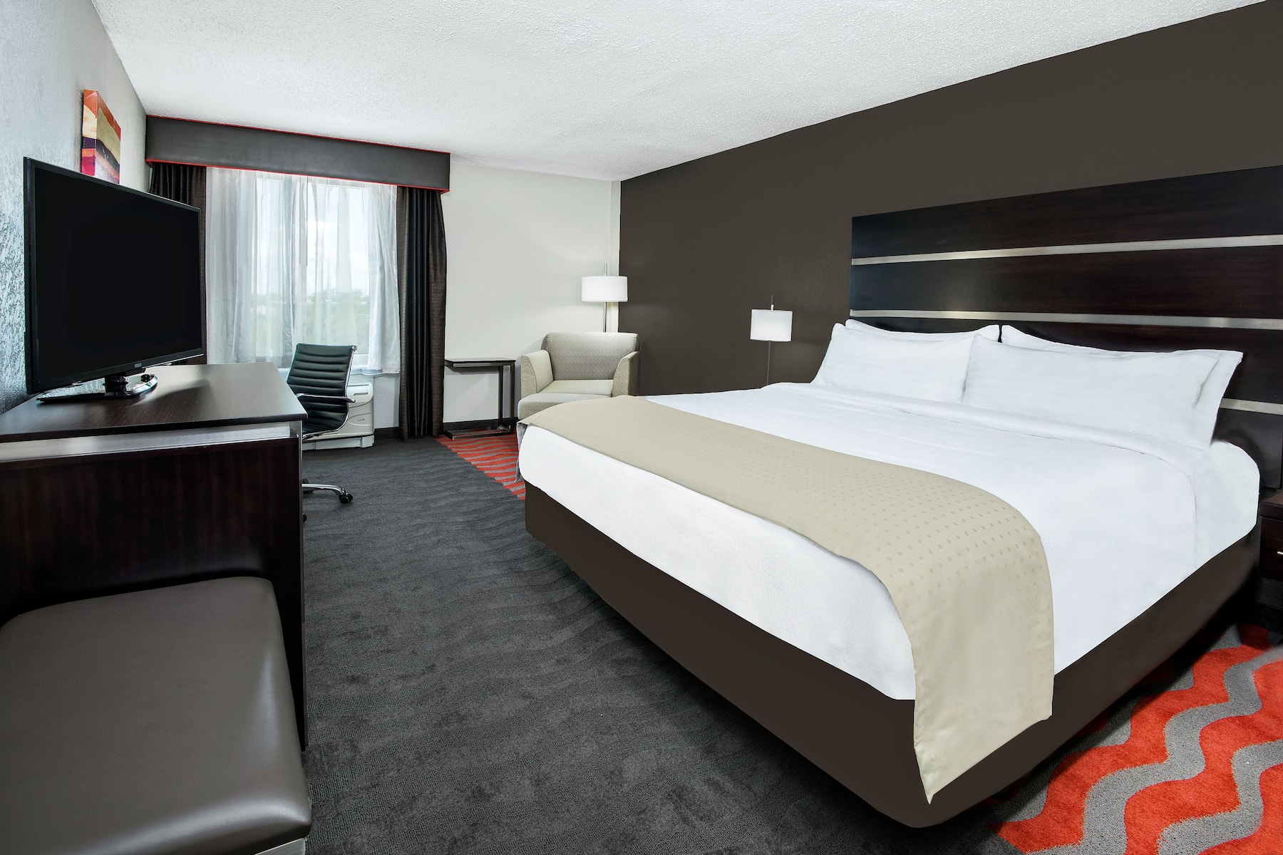 Guest room at the Wyndham Houston Sugarland in Houston, Texas