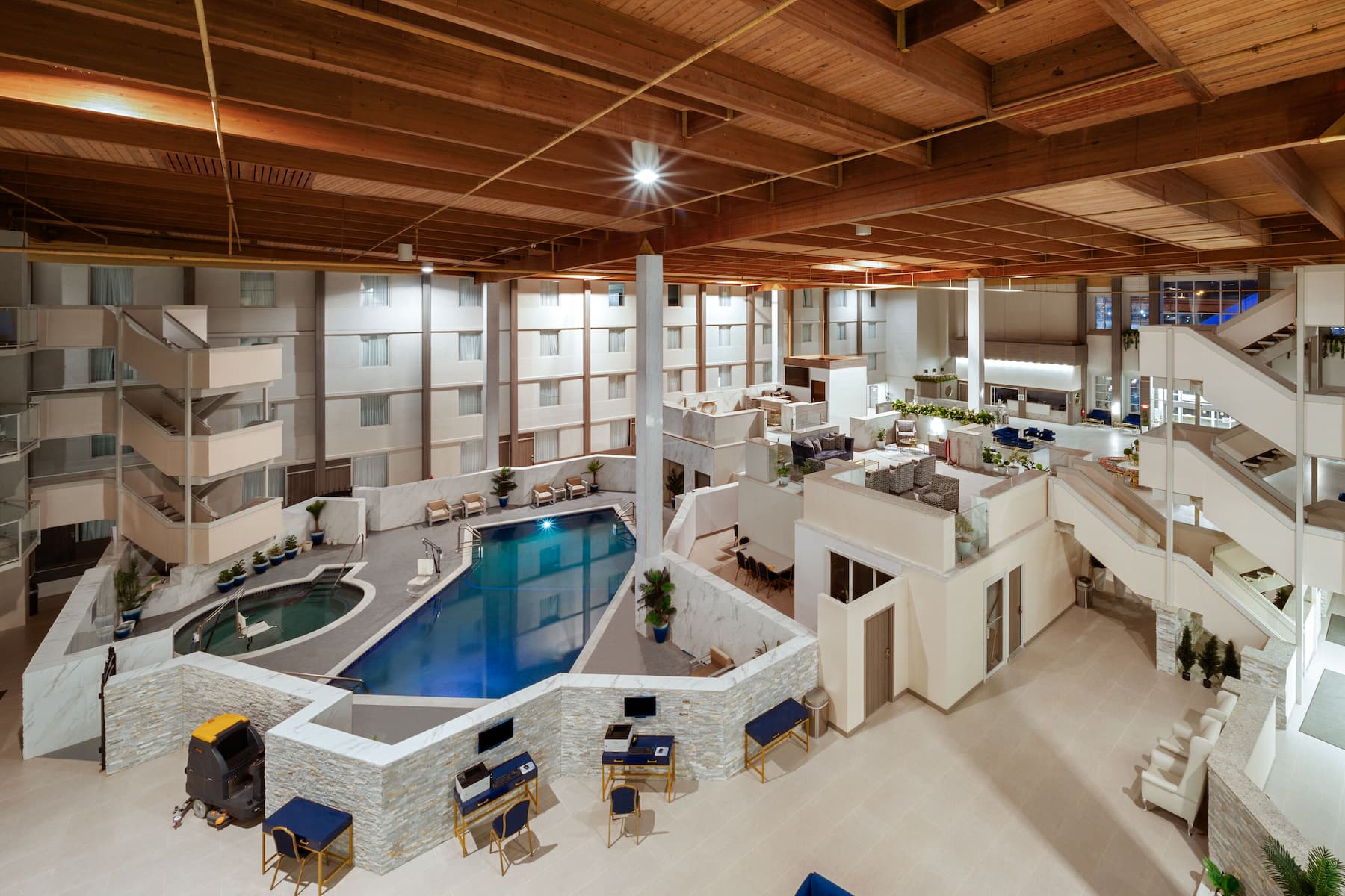 Wyndham DFW Airport lobby atrium in Irving, Texas