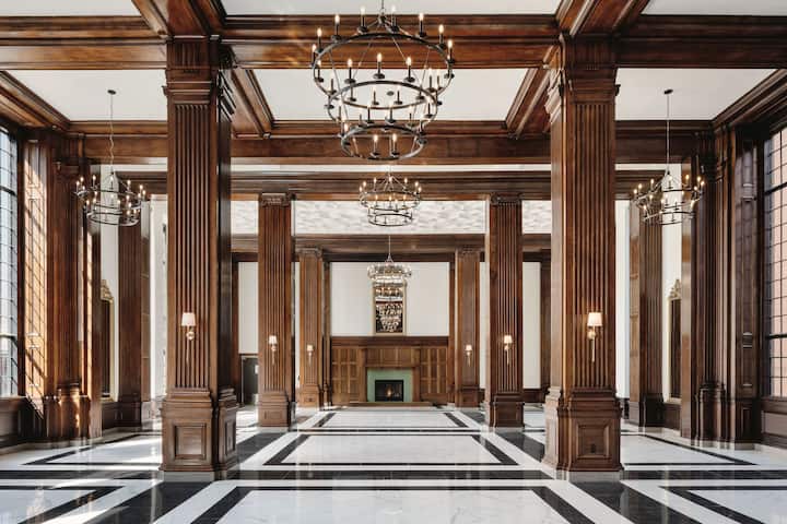 Hotel Morgan a Wyndham Hotel grand ballroom in Morgantown, West Virginia