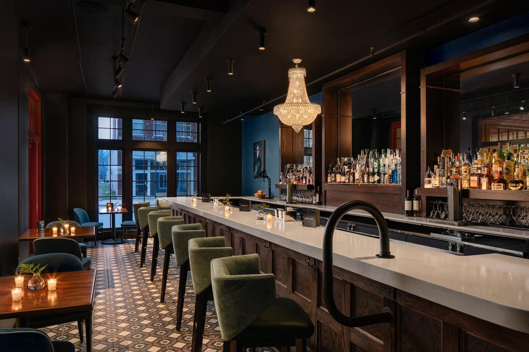 Hotel Morgan a Wyndham Hotel restaurant bar in Morgantown, West Virginia