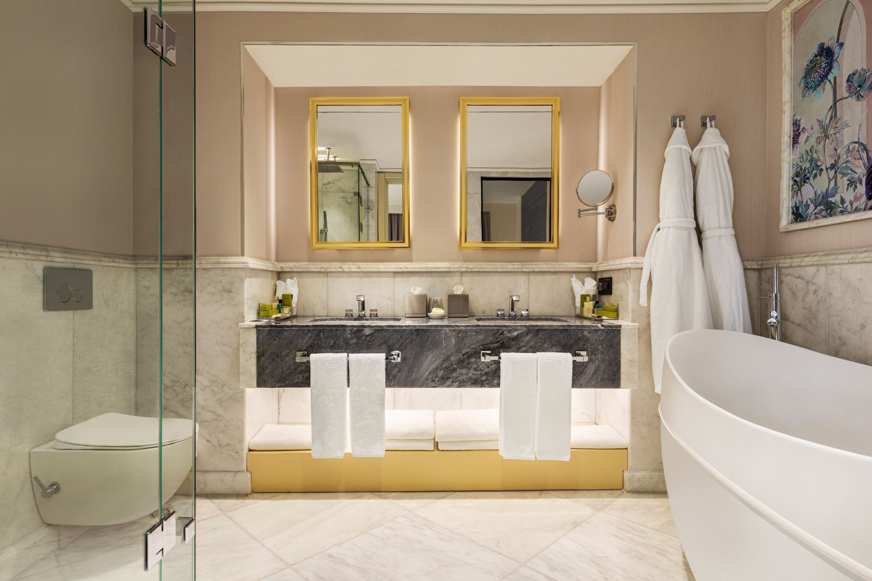 Guest room bath at the Wyndham Bukhara in Bukhara, Other than US/Canada