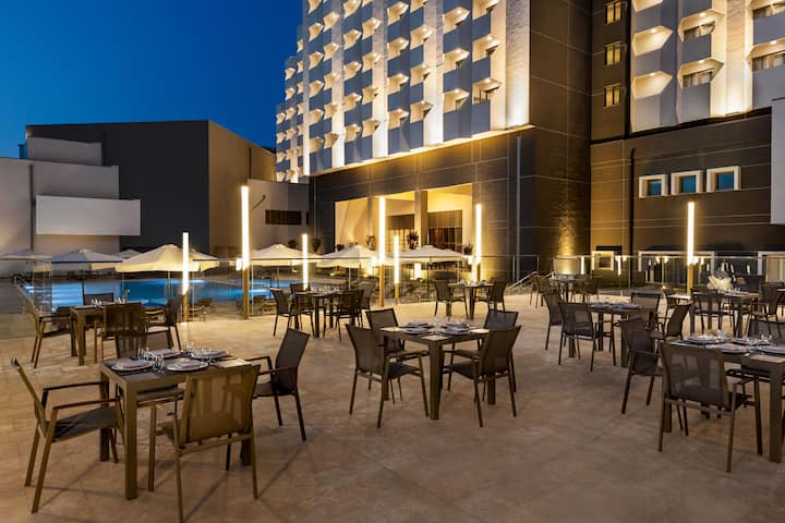 Pool bar at the Wyndham Bukhara in Bukhara, Other than US/Canada