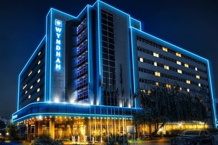 Exterior of Wyndham Tashkent hotel in Tashkent, Other than US/Canada