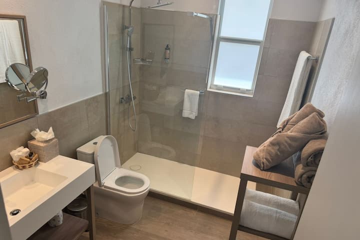 Guest room bath at the Wyndham Tortola BVI Lambert Beach Resort in East End, Other than US/Canada