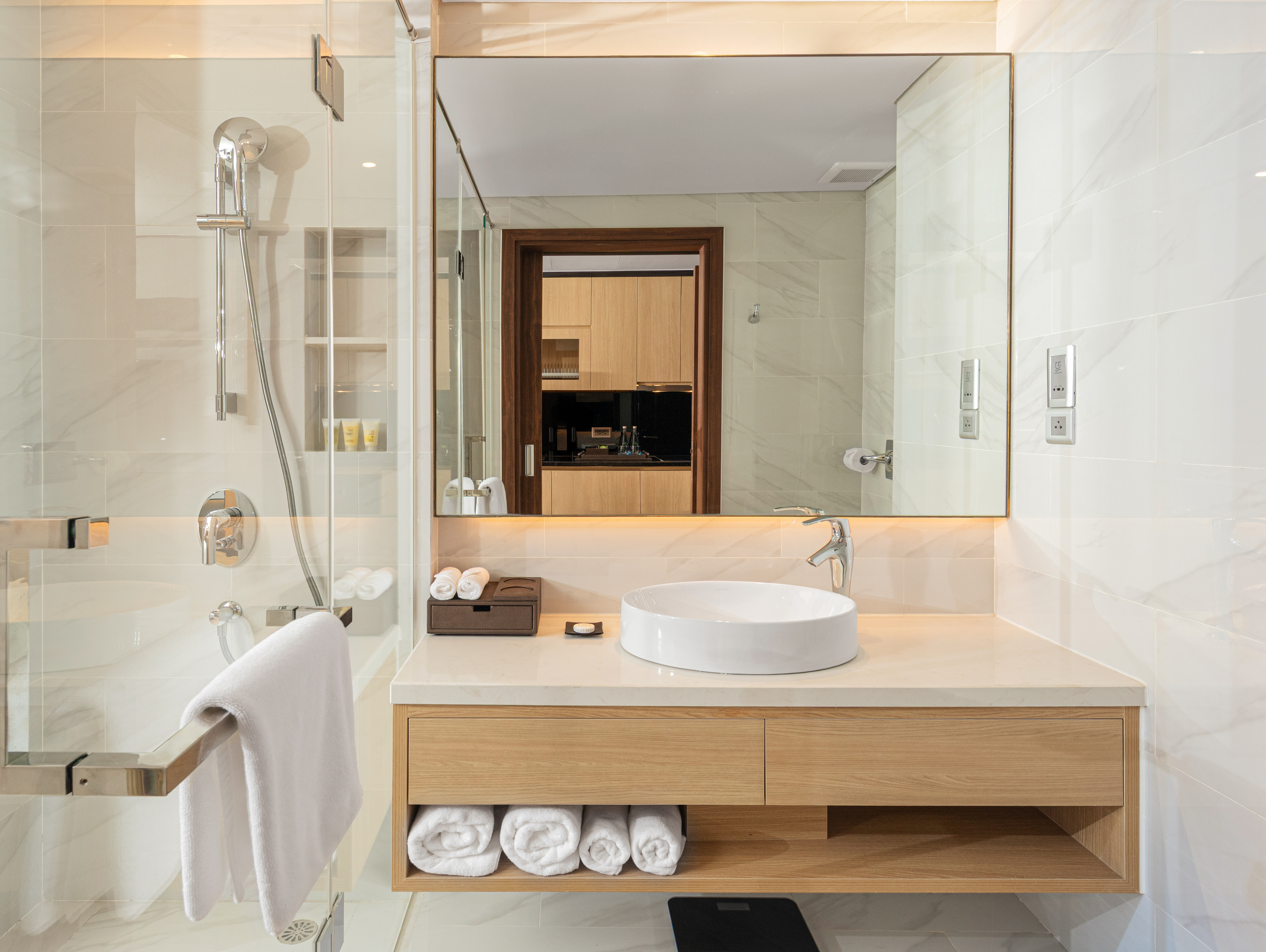 Guest room bath at the Wyndham Soleil Danang in Danang, Other than US/Canada