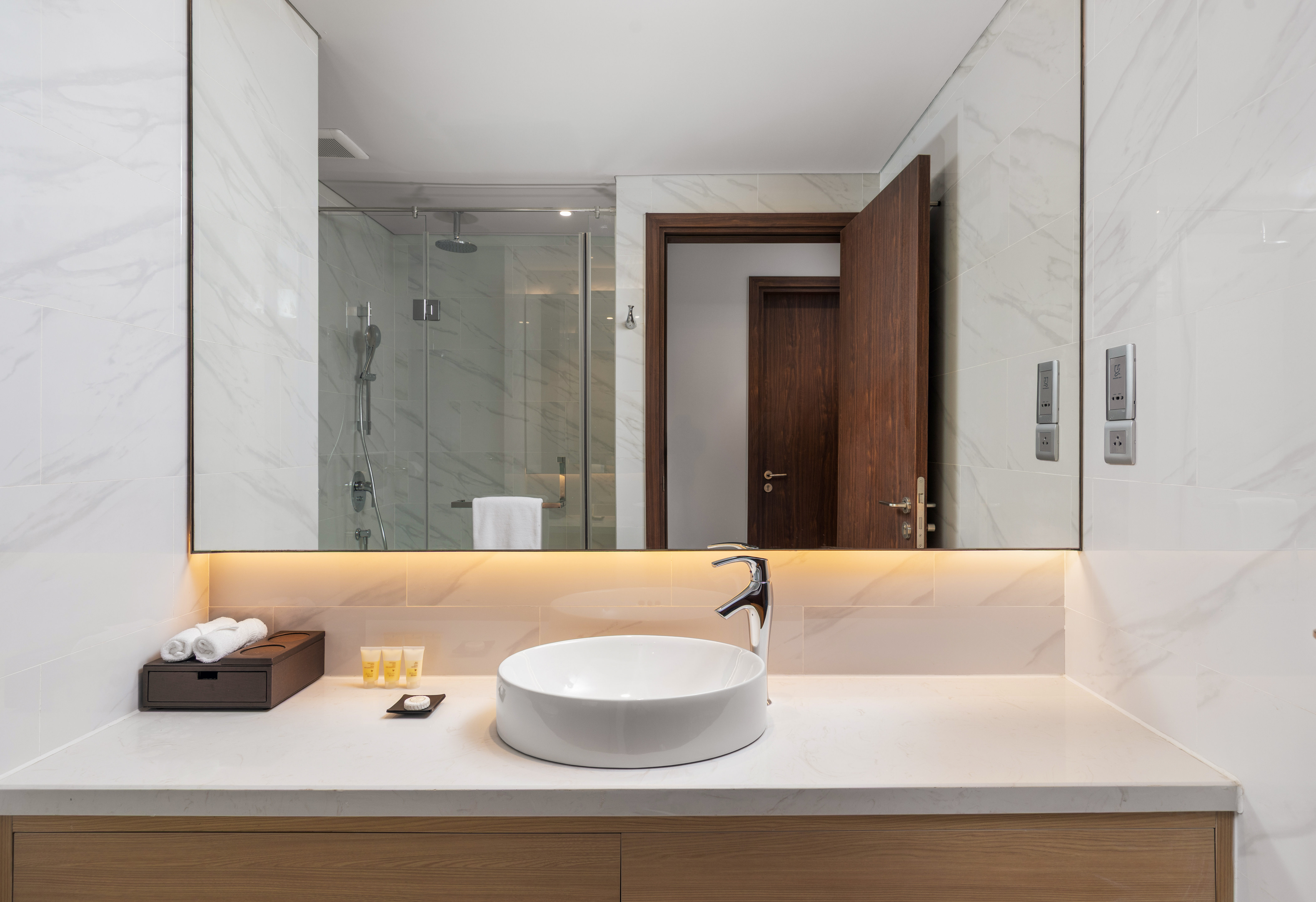Guest room bath at the Wyndham Soleil Danang in Danang, Other than US/Canada