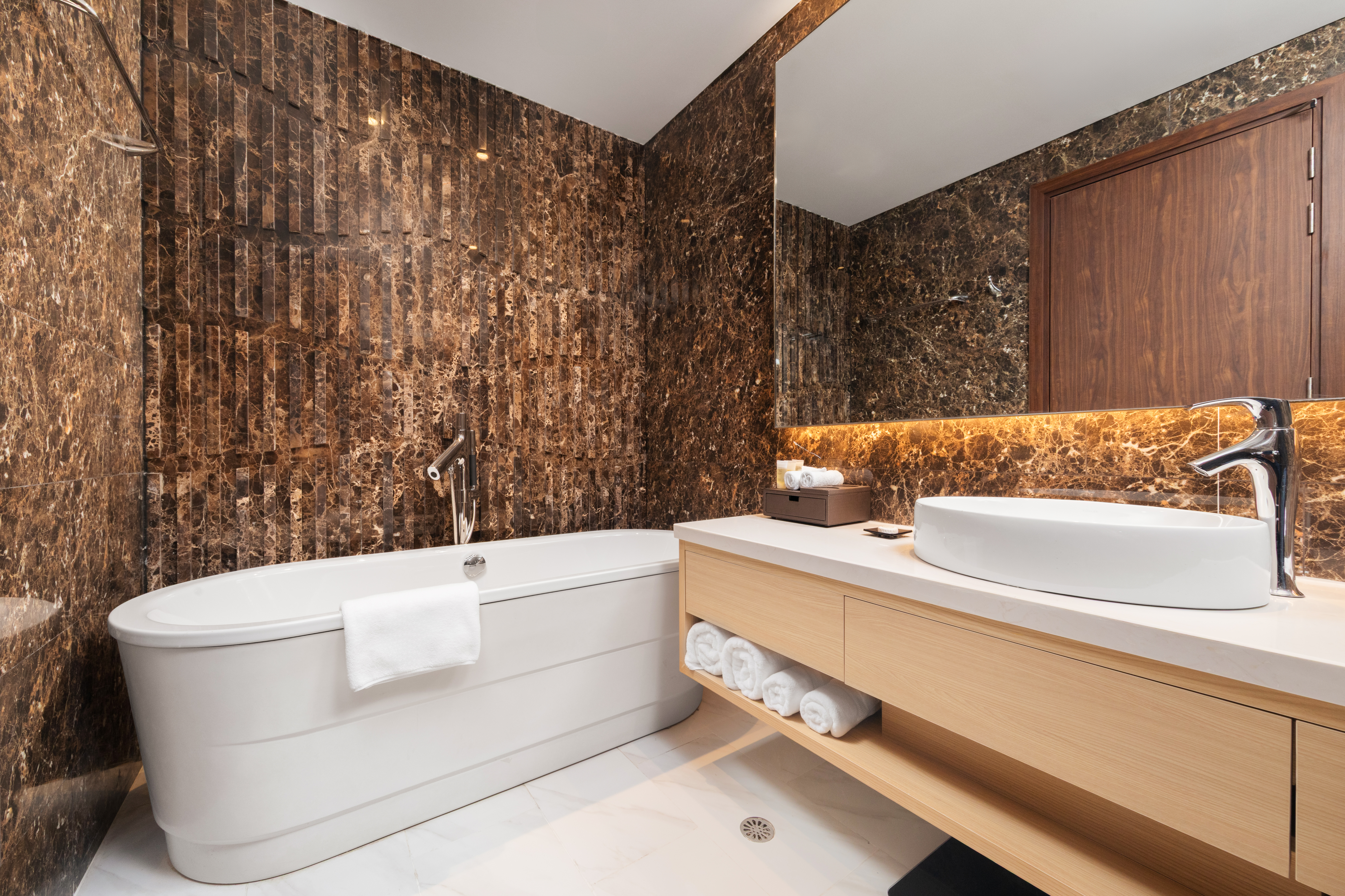 Guest room bath at the Wyndham Soleil Danang in Danang, Other than US/Canada