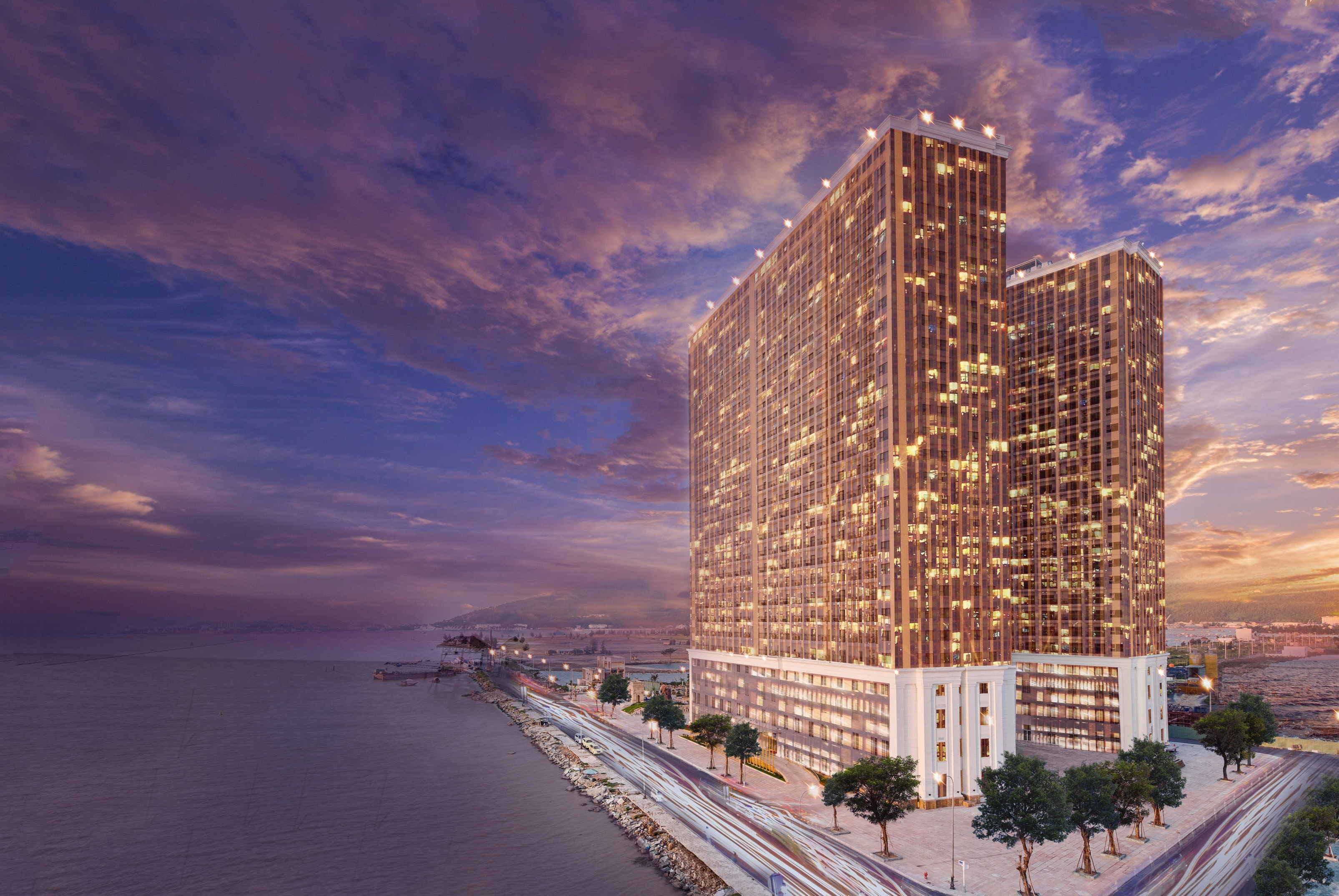 Exterior of Wyndham Danang Golden Bay hotel in Danang, Other than US/Canada