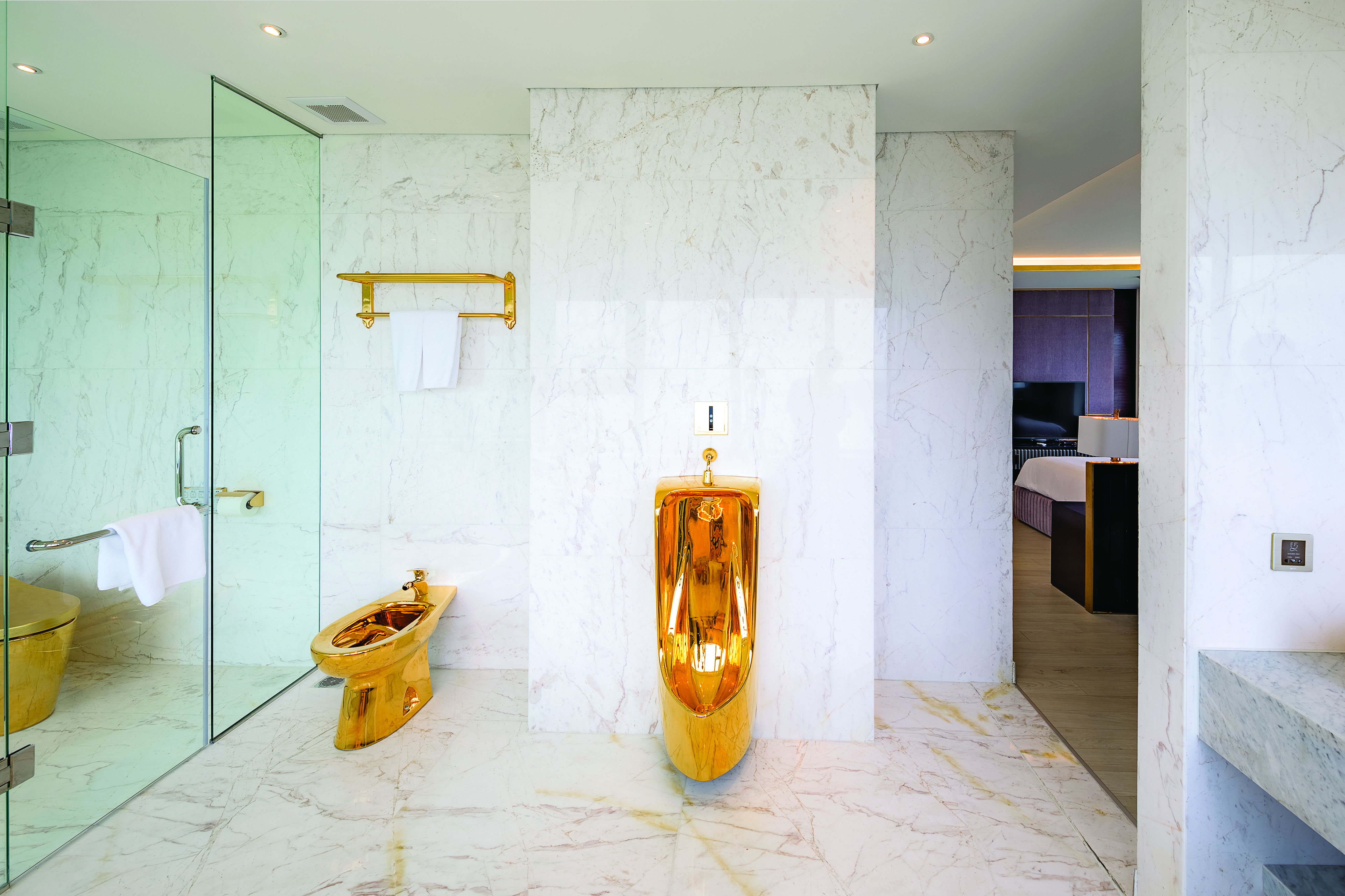 Guest room bath at the Wyndham Danang Golden Bay in Danang, Other than US/Canada