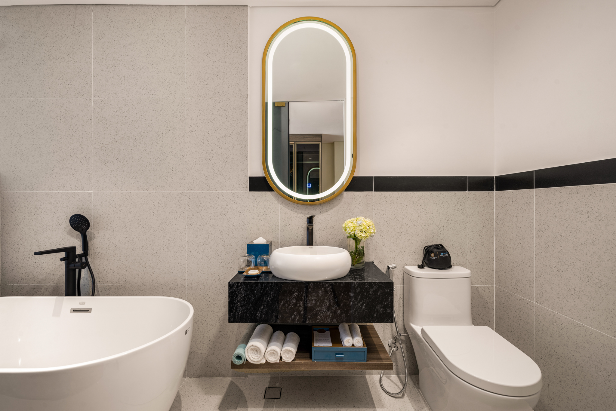 Guest room bath at the Wyndham Hoi An Royal Beachfront Resort & Villas in Hoi An, Other than US/Canada