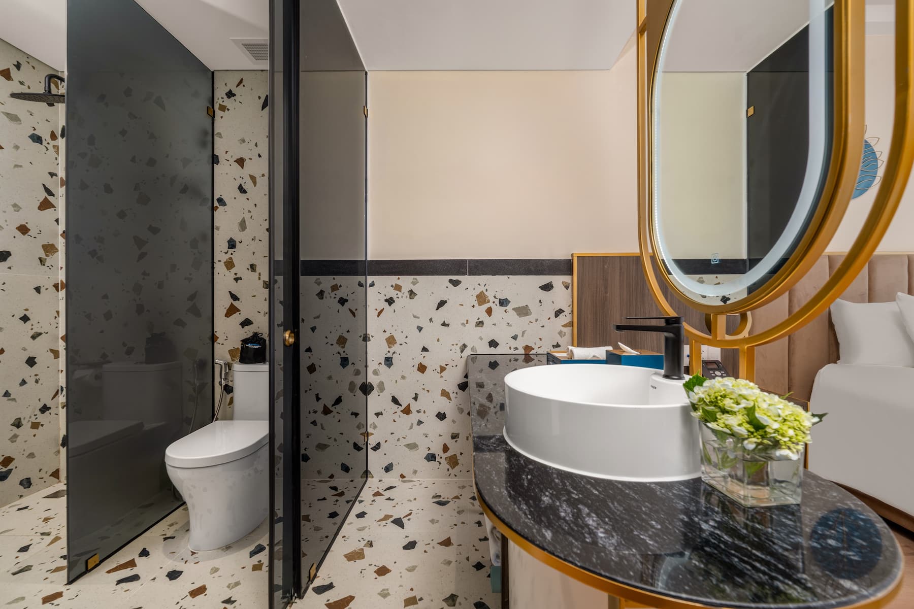 Guest room bath at the Wyndham Hoi An Royal Beachfront Resort & Villas in Hoi An, Other than US/Canada