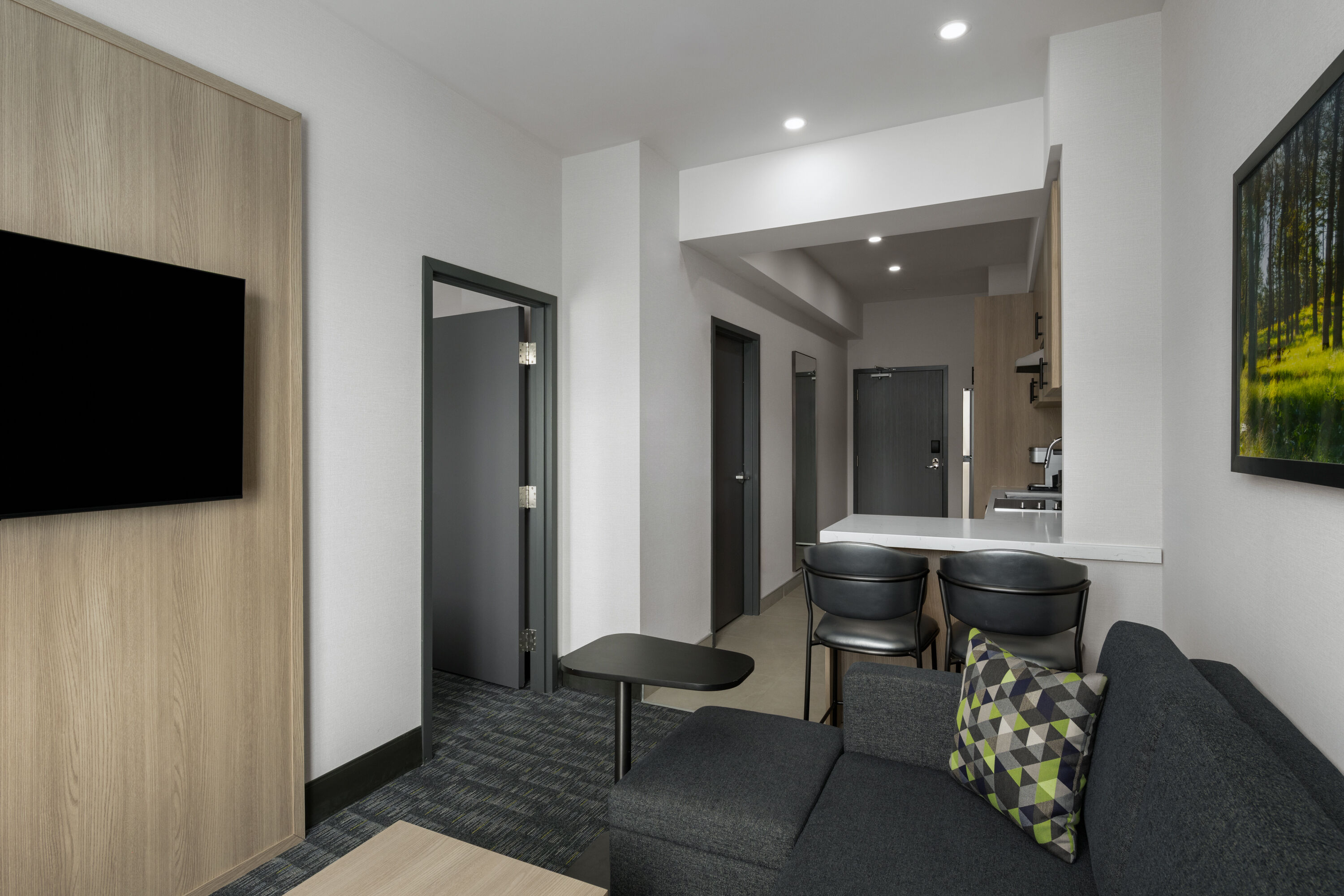 Guest room at the La Quinta Inn & Suites by Wyndham Kelowna BC in Kelowna, British Columbia