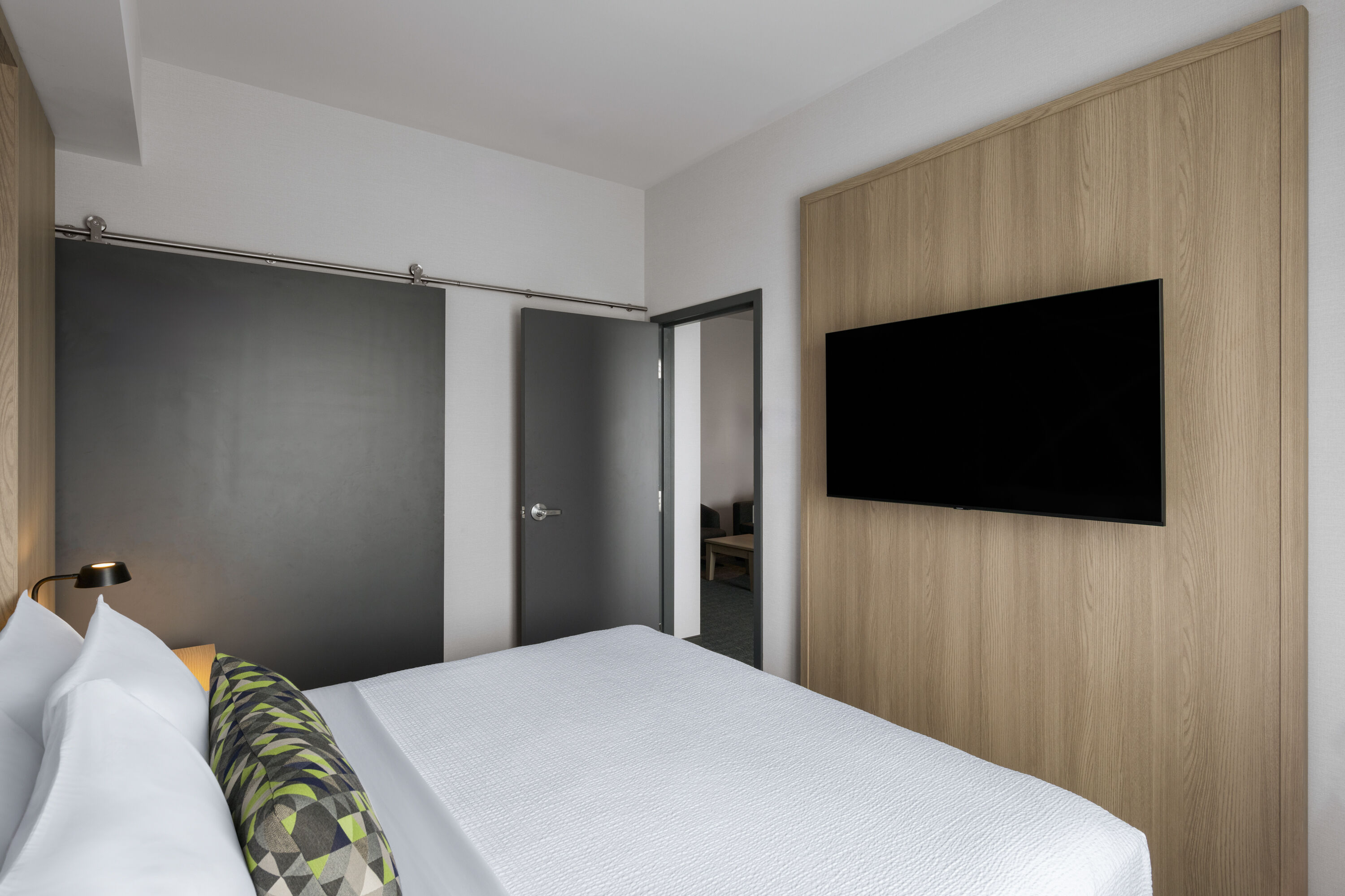 Guest room at the La Quinta Inn & Suites by Wyndham Kelowna BC in Kelowna, British Columbia