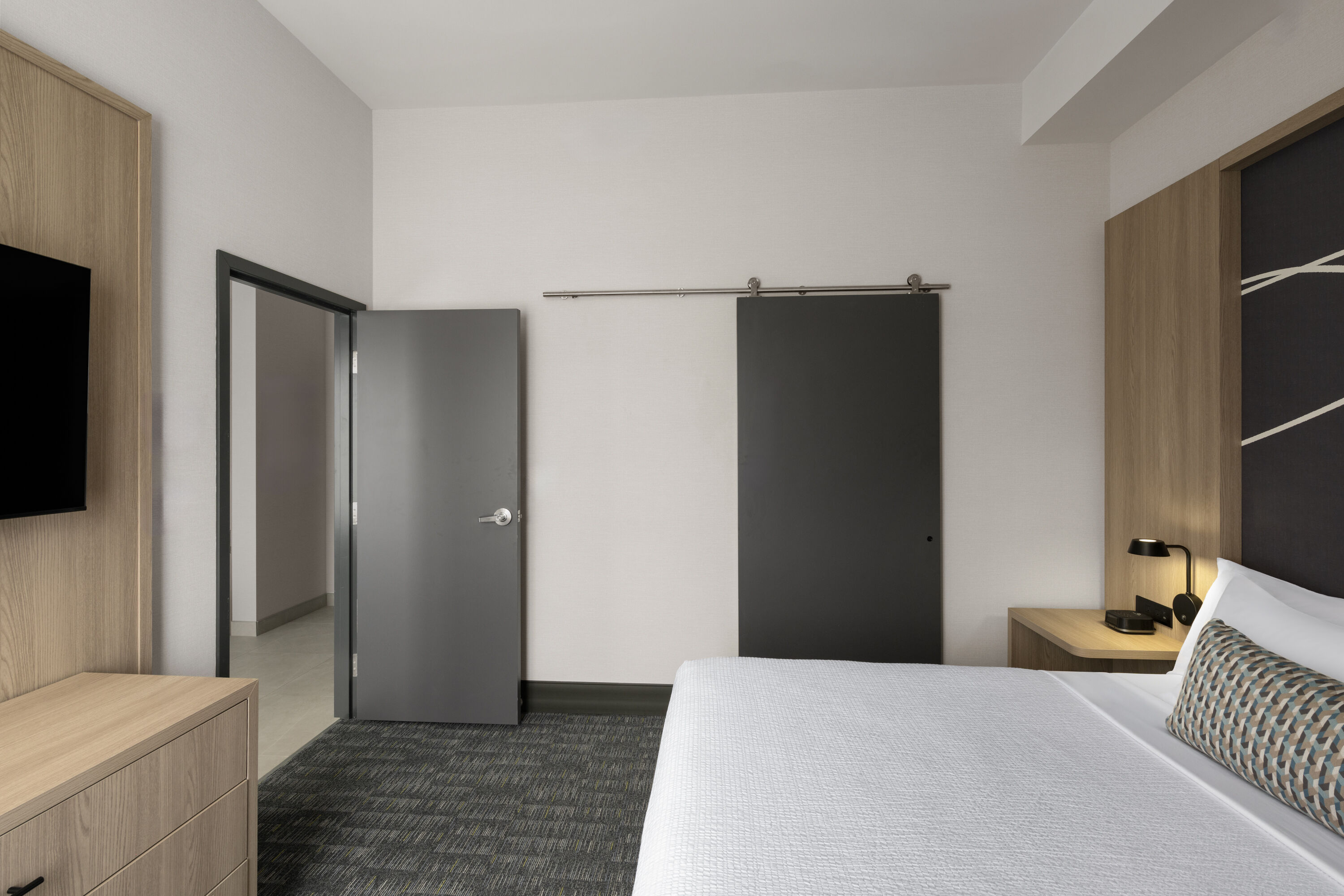 Guest room at the La Quinta Inn & Suites by Wyndham Kelowna BC in Kelowna, British Columbia