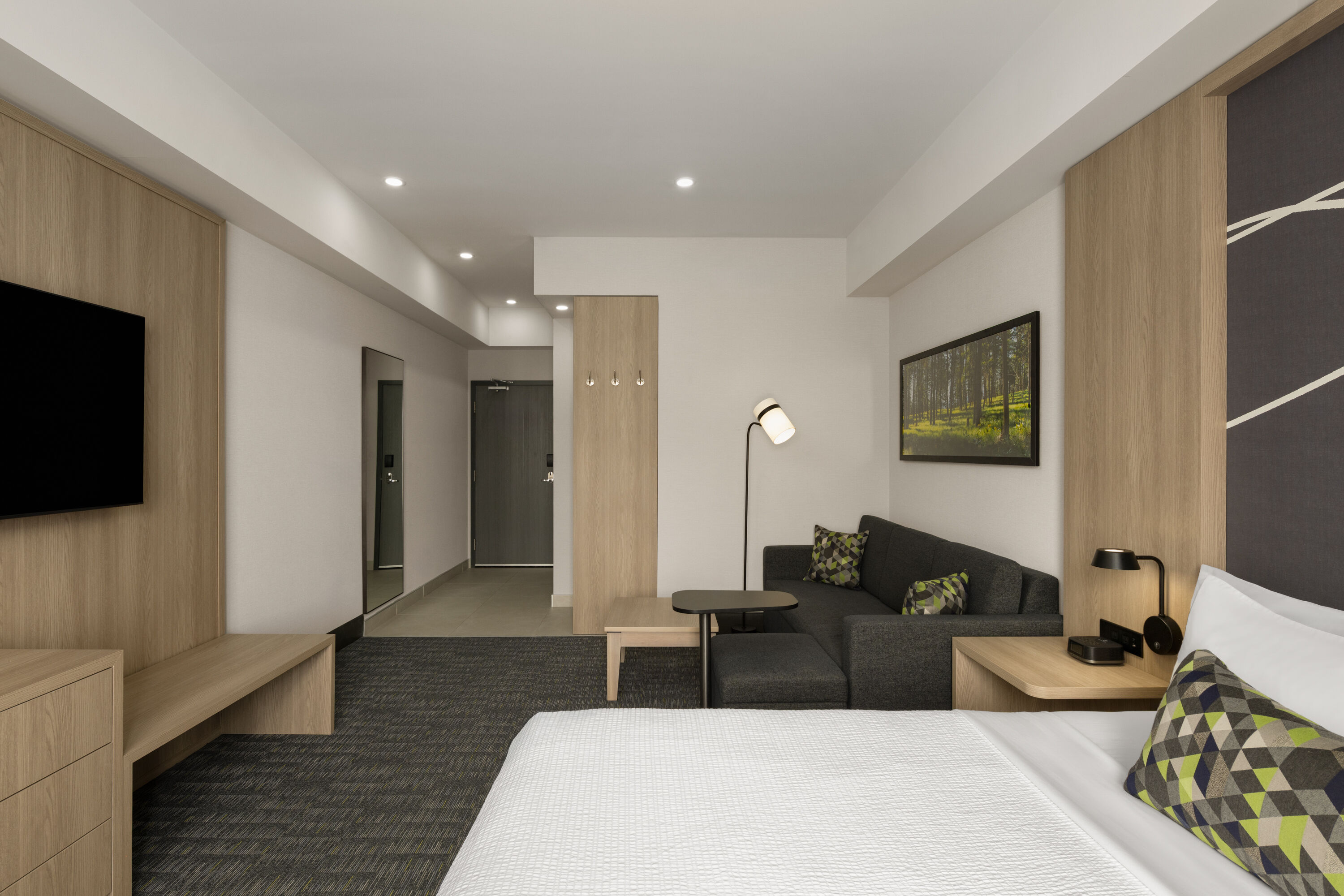 Guest room at the La Quinta Inn & Suites by Wyndham Kelowna BC in Kelowna, British Columbia