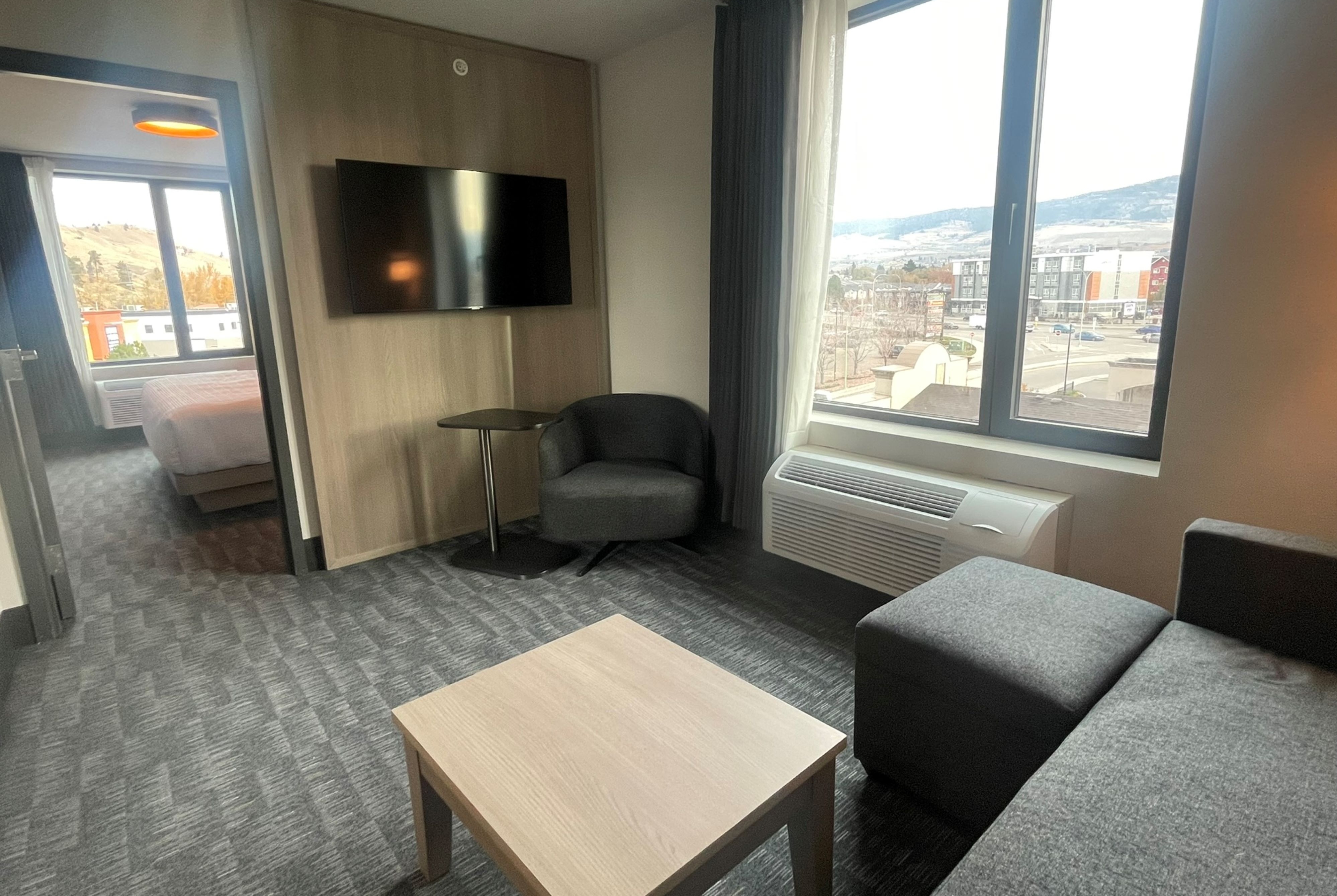 Guest room at the La Quinta Inn & Suites by Wyndham Kelowna BC in Kelowna, British Columbia