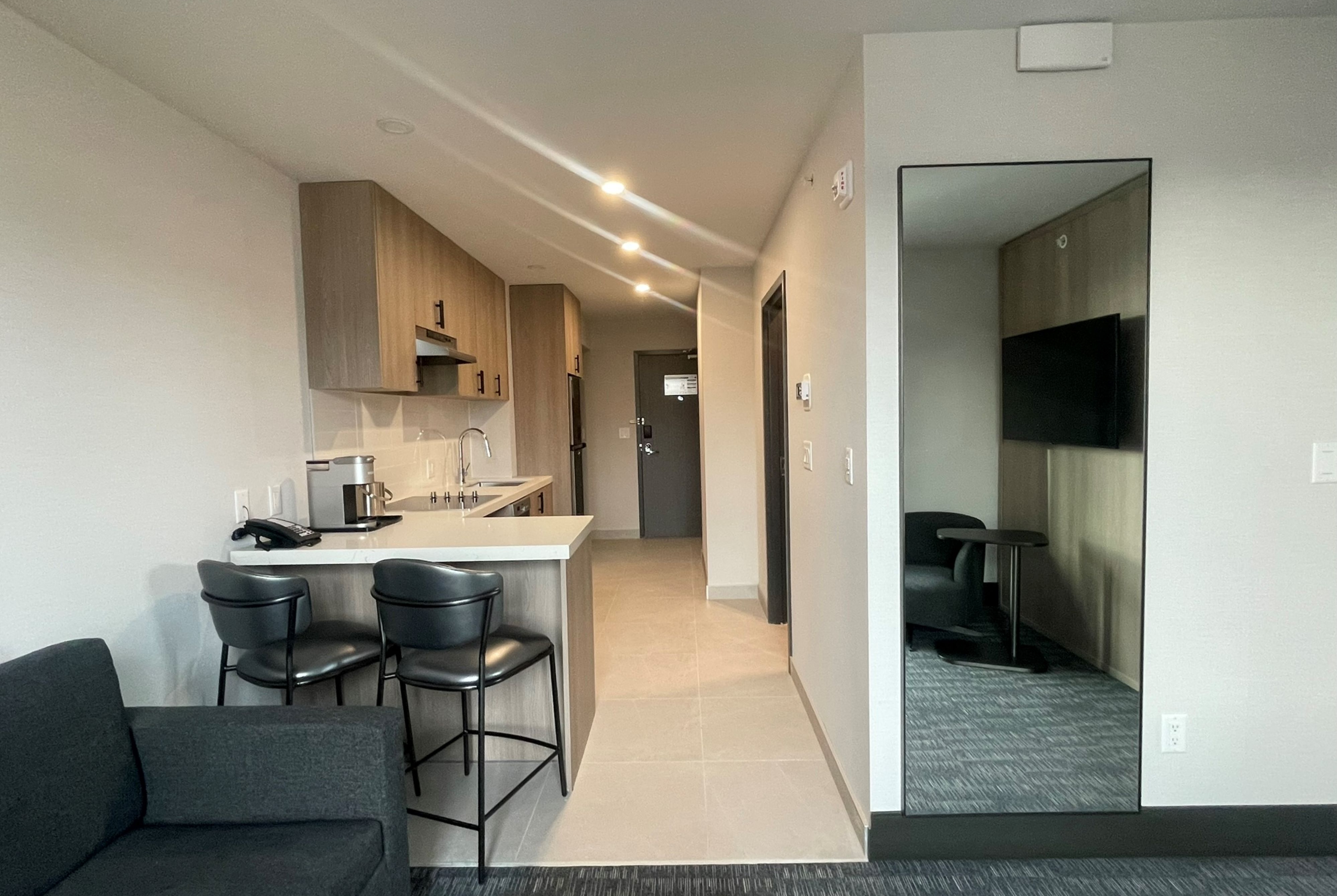 Guest room at the La Quinta Inn & Suites by Wyndham Kelowna BC in Kelowna, British Columbia