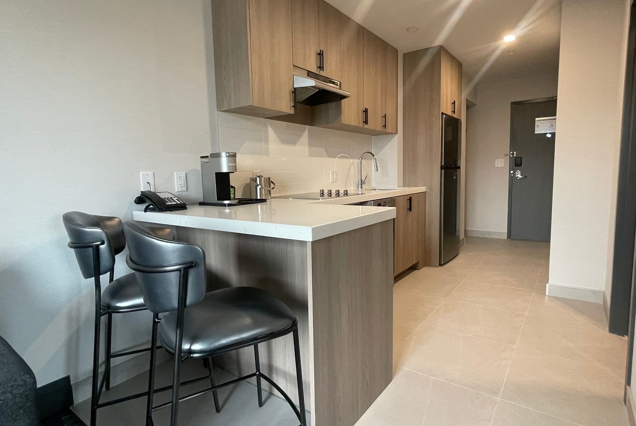 Guest room at the La Quinta Inn & Suites by Wyndham Kelowna BC in Kelowna, British Columbia