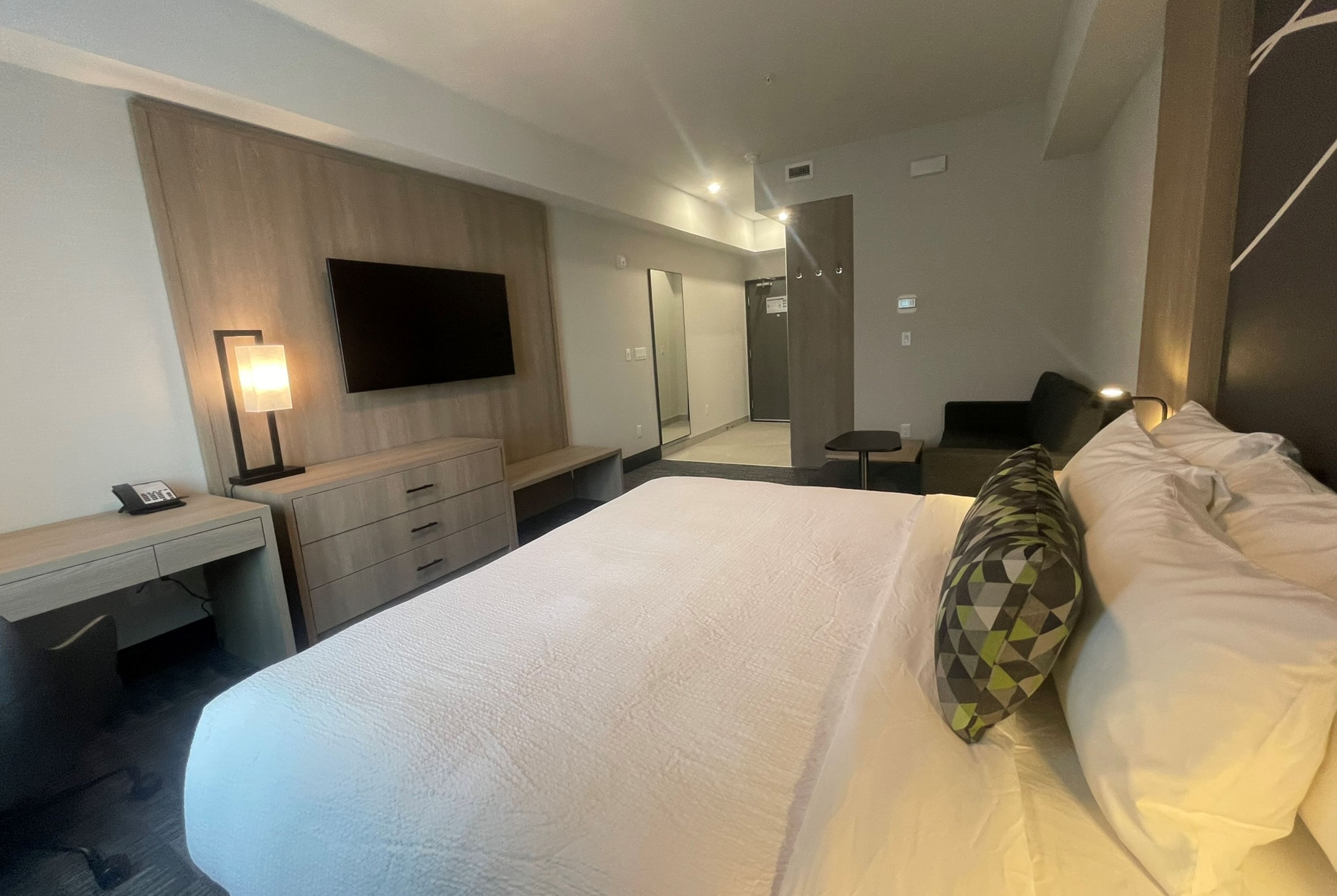 Guest room at the La Quinta Inn & Suites by Wyndham Kelowna BC in Kelowna, British Columbia