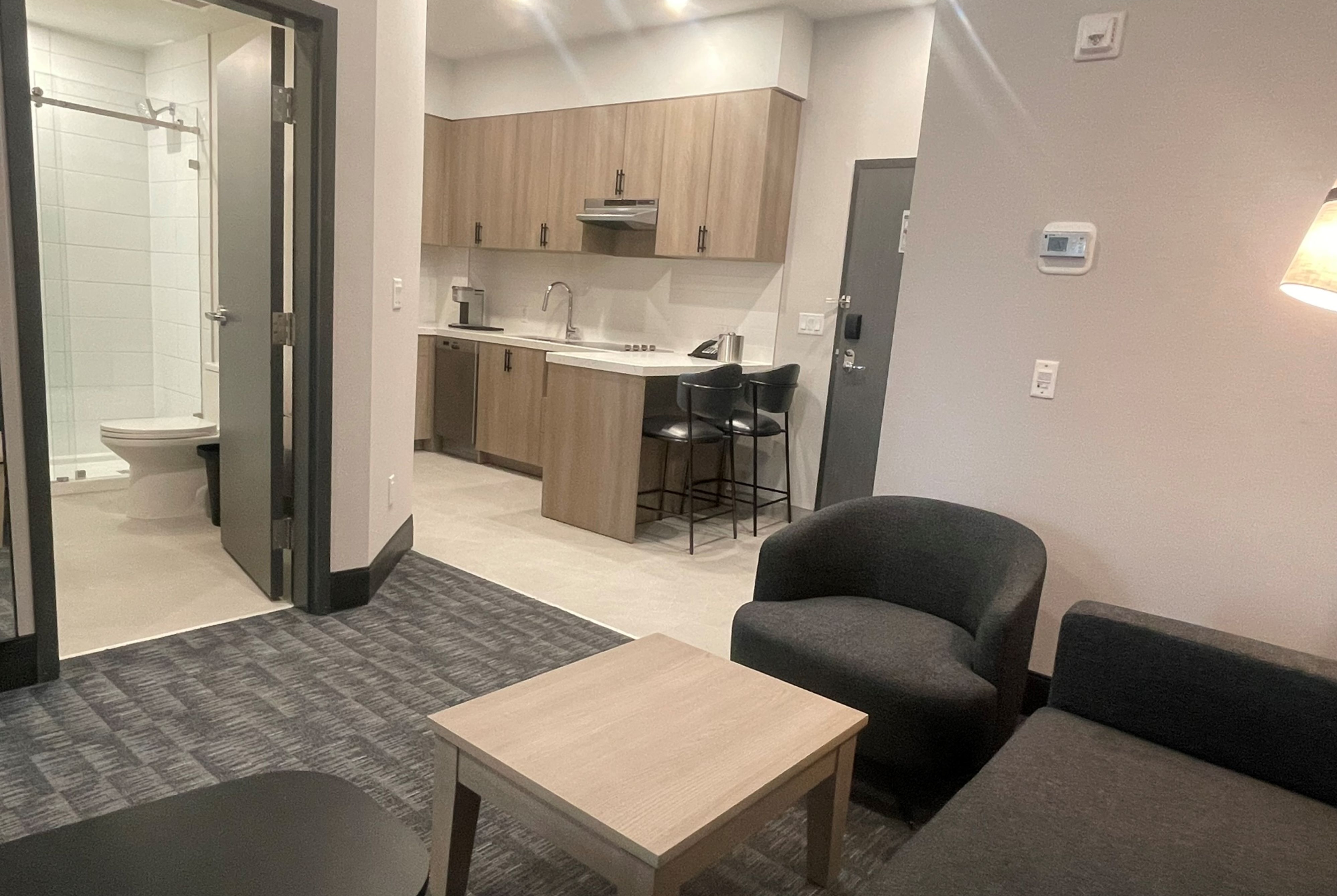 Guest room at the La Quinta Inn & Suites by Wyndham Kelowna BC in Kelowna, British Columbia