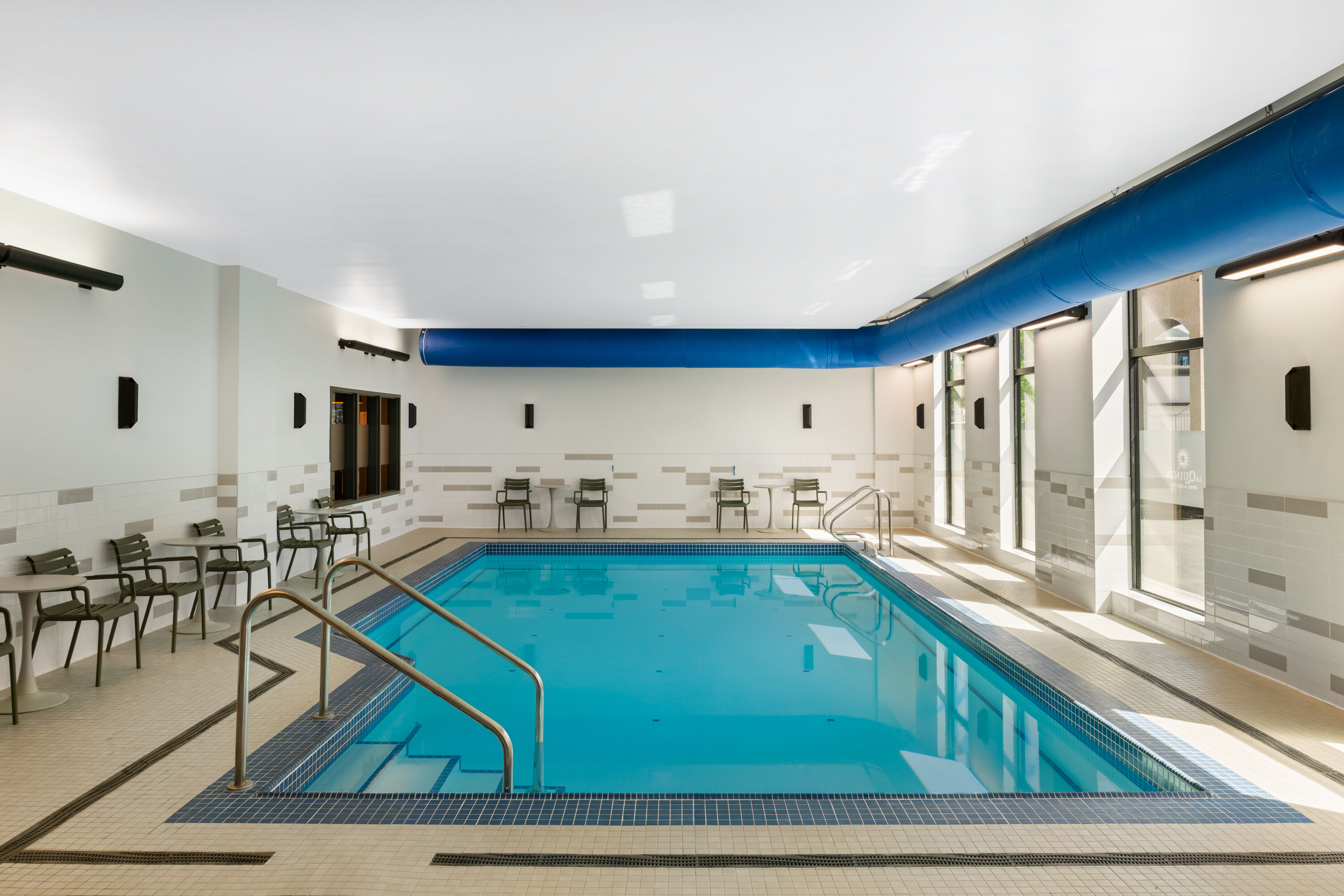 Indoor pool at the La Quinta Inn & Suites by Wyndham Kelowna BC in Kelowna, British Columbia